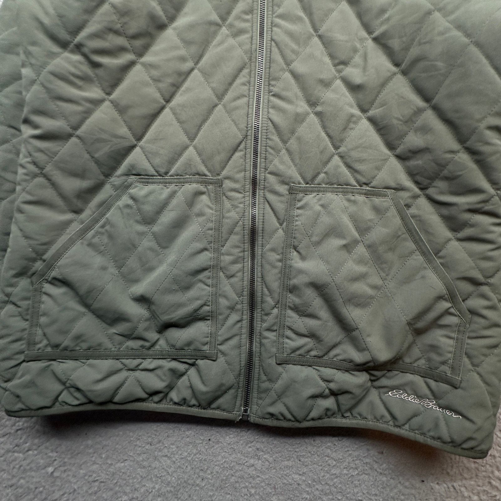 Eddie Bauer Eddie Bauer Quilted Fleece Lined Jacket Womens Large Hooded Size L / US 10 / IT 46 - 8 Thumbnail