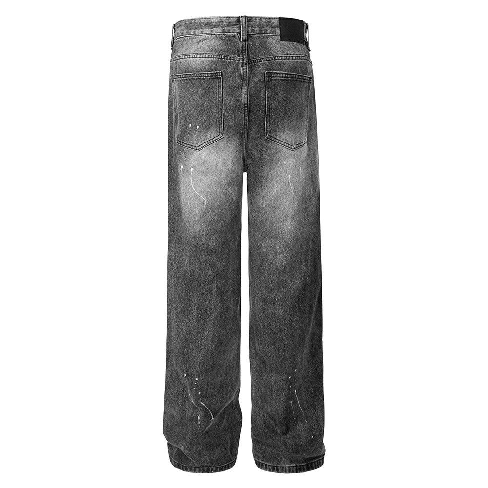 Japanese Brand × Jean American washed men's loose straight trendy printed jeans Size US 32 / EU 48 - 3 Thumbnail
