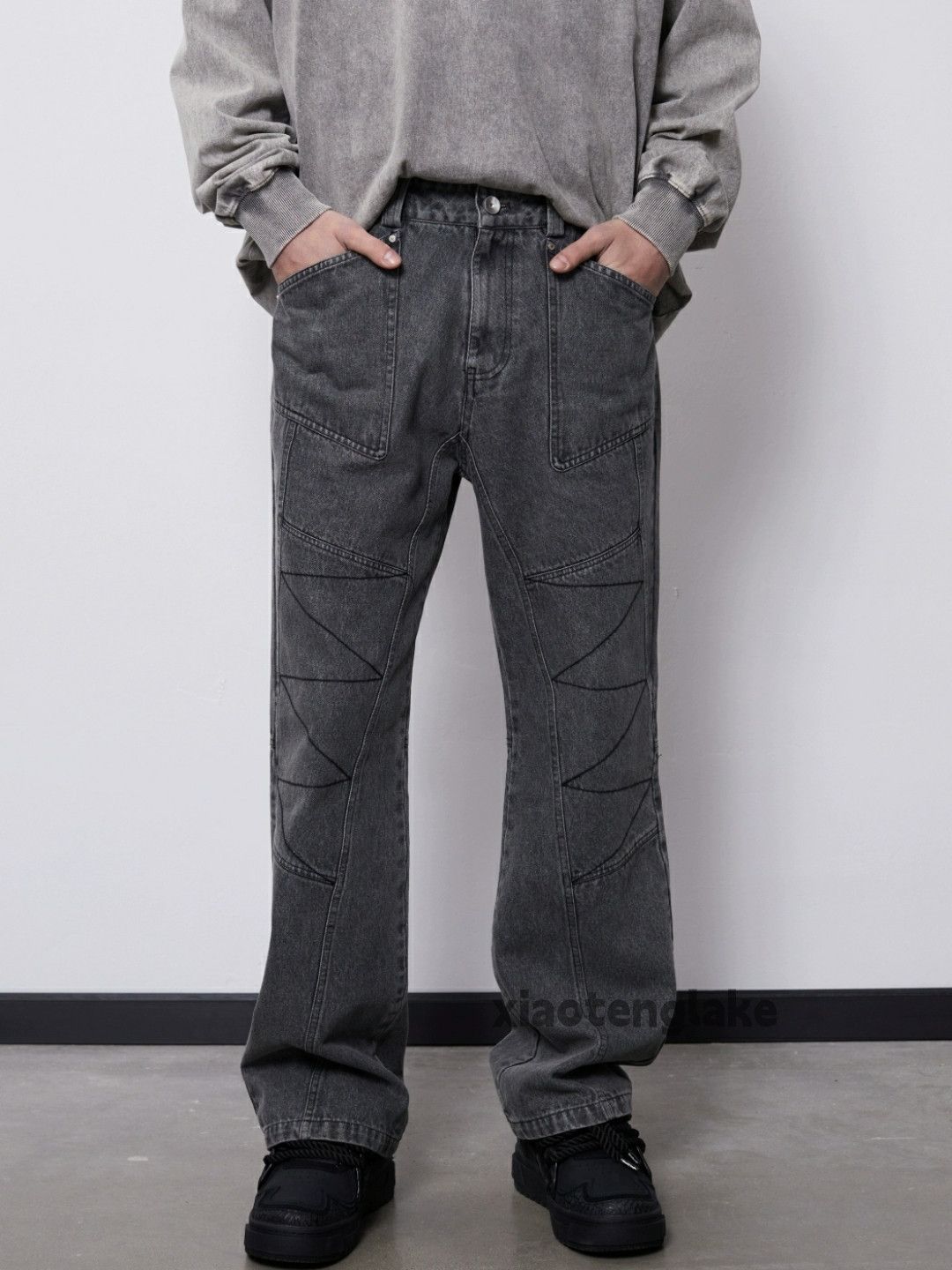 Jean × Vintage washed faded cleanfit yuppie loose baggy hiphop jeans Size US 32 / EU 48 - 1 Thumbnail