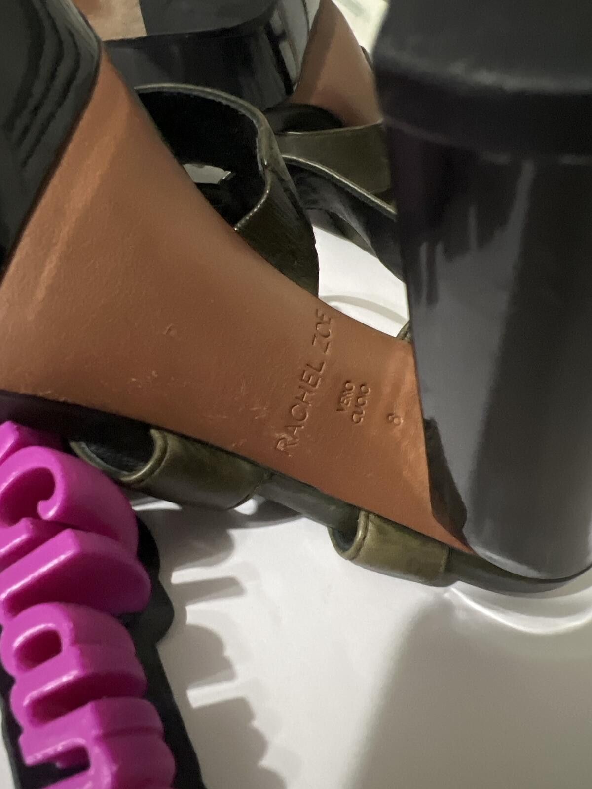 Other Rachel Zoe Olive Green Heel Platform Sandals Buckle Strap 8 Size US 8 / IT 38 - 8 Thumbnail