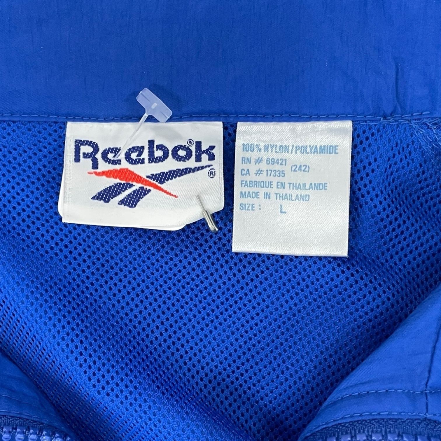 Reebok Vintage 1990s Reebok Blue Windbreaker Jacket – Size L Size US L / EU 52-54 / 3 - 5 Thumbnail