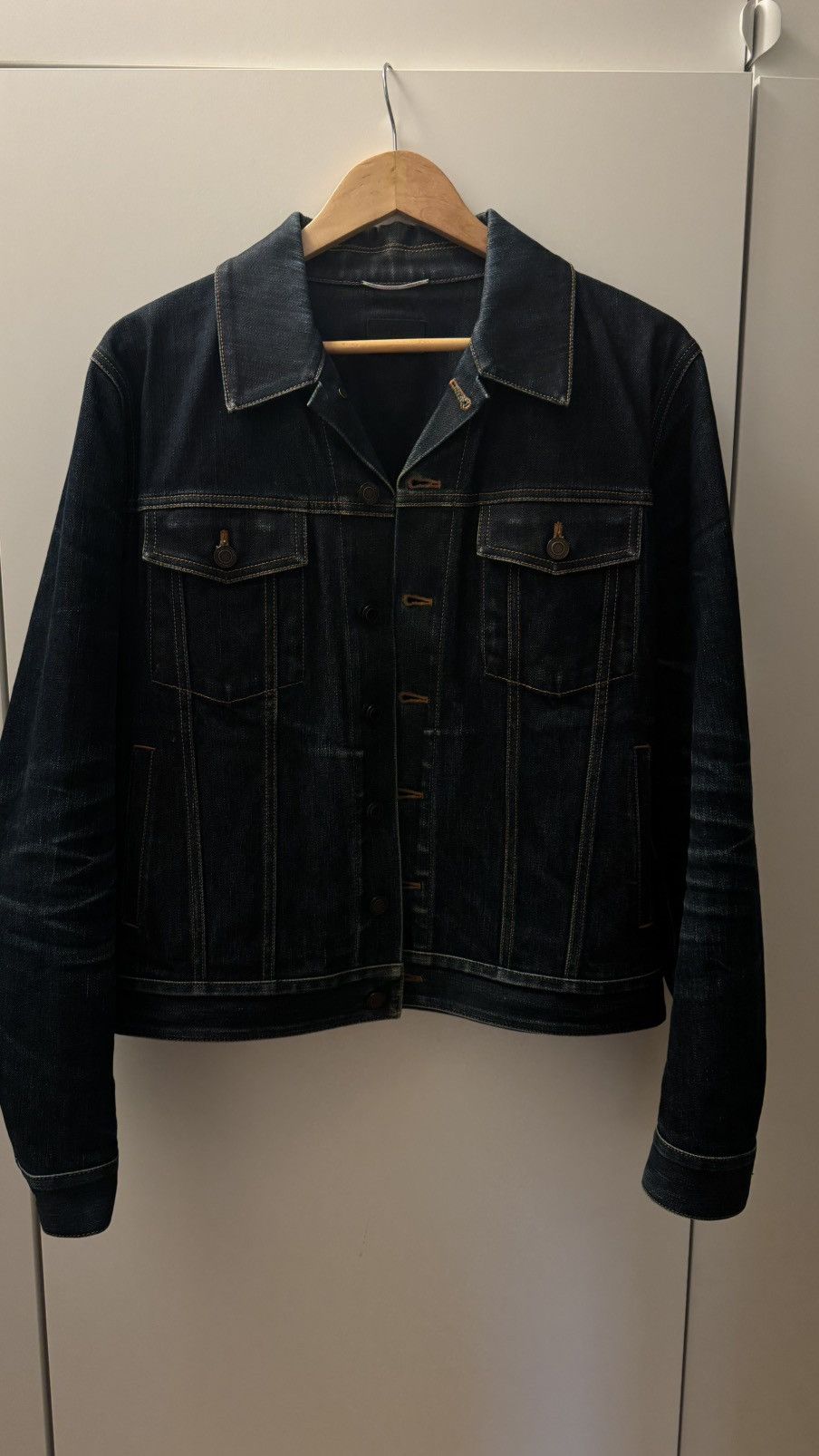 Saint Laurent Paris Saint Laurent Paris Denim Trucker Jacket size 50 Size US M / EU 48-50 / 2 - 1 Thumbnail