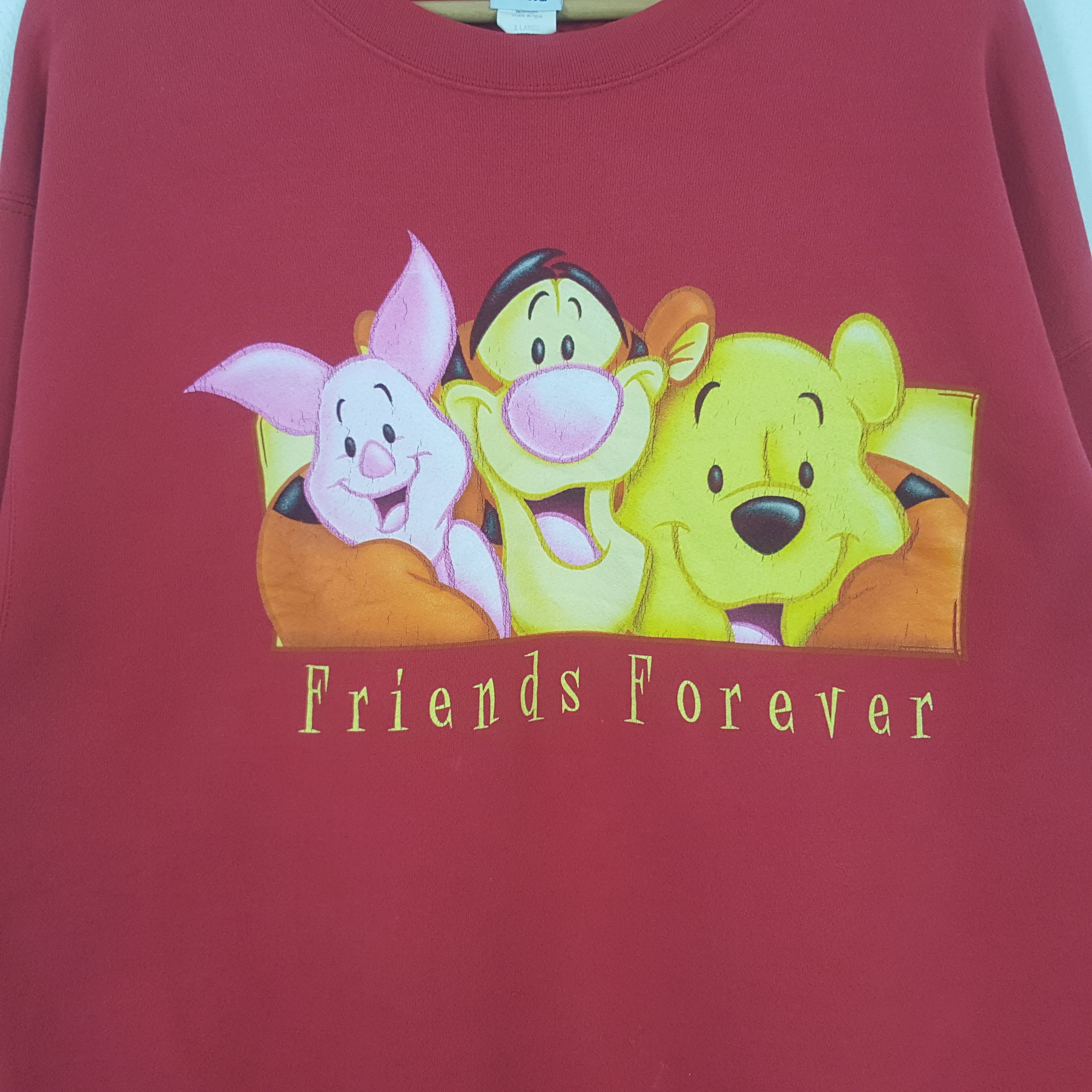 Disney Vintage Pooh Friends Forever Cartoon Movie Sweatshirt RR7 Size US XL / EU 56 / 4 - 2 Thumbnail