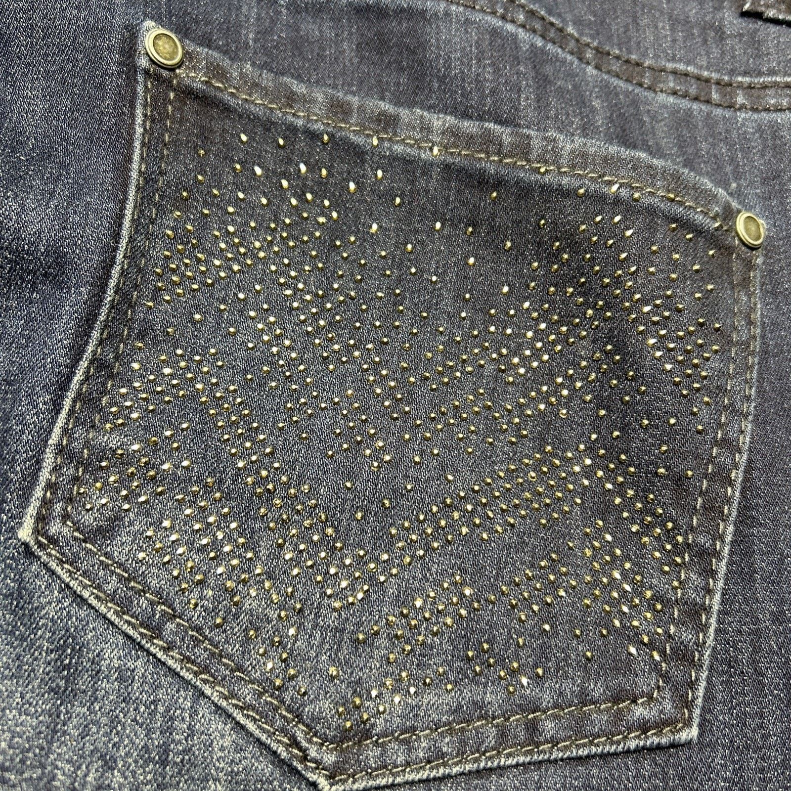 Miss Me 2000s Beyond Baggy Jeans Womens 14 38x28 Rhinestone Hamilton Size 36" / US 14 / IT 50 - 9 Thumbnail