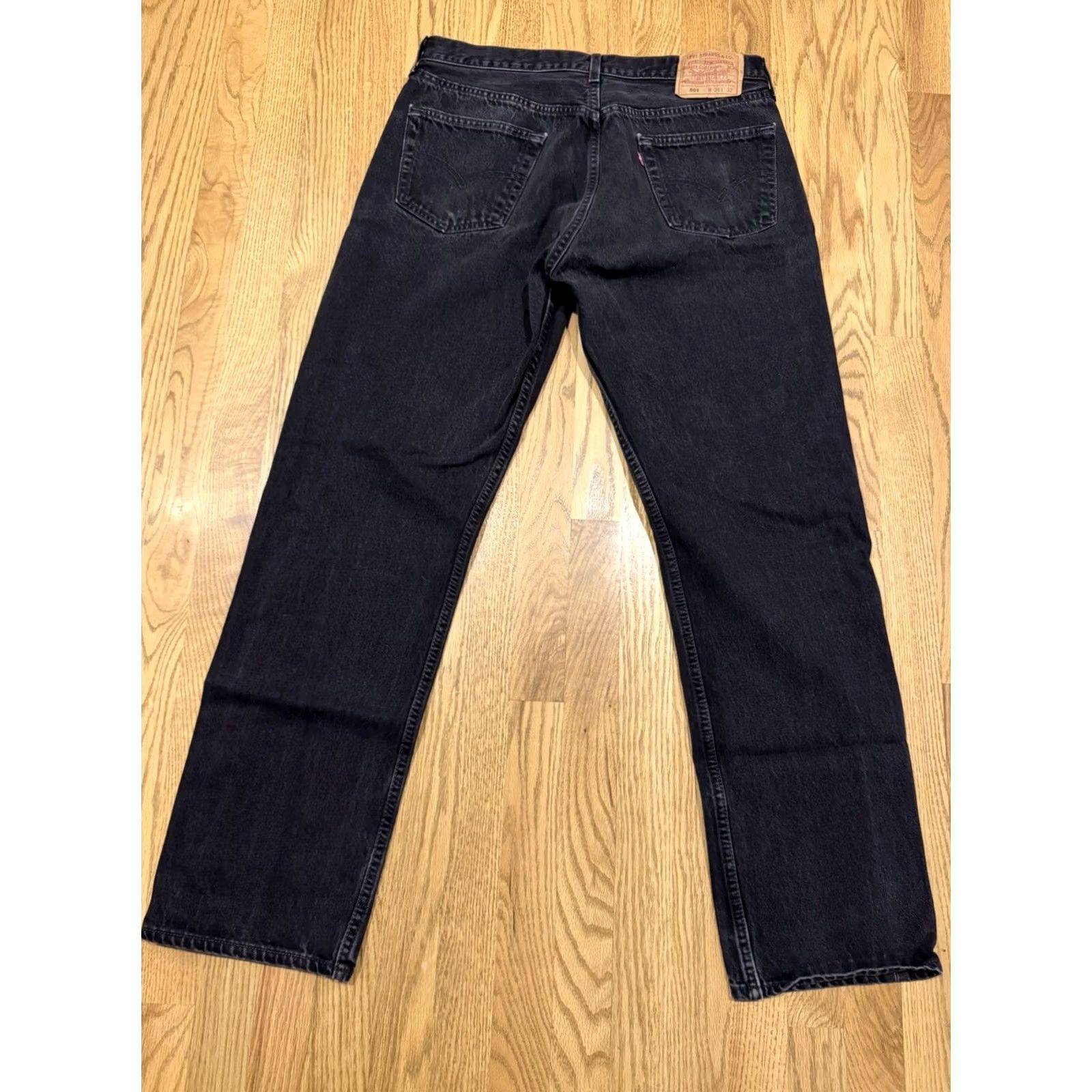 Levi's VINTAGE Levi’s 501 Jeans Men’s 36x32 Denim Button Fly Black USA 80s 90s Classic Regular Straight Size US 36 / EU 52 - 2 Thumbnail
