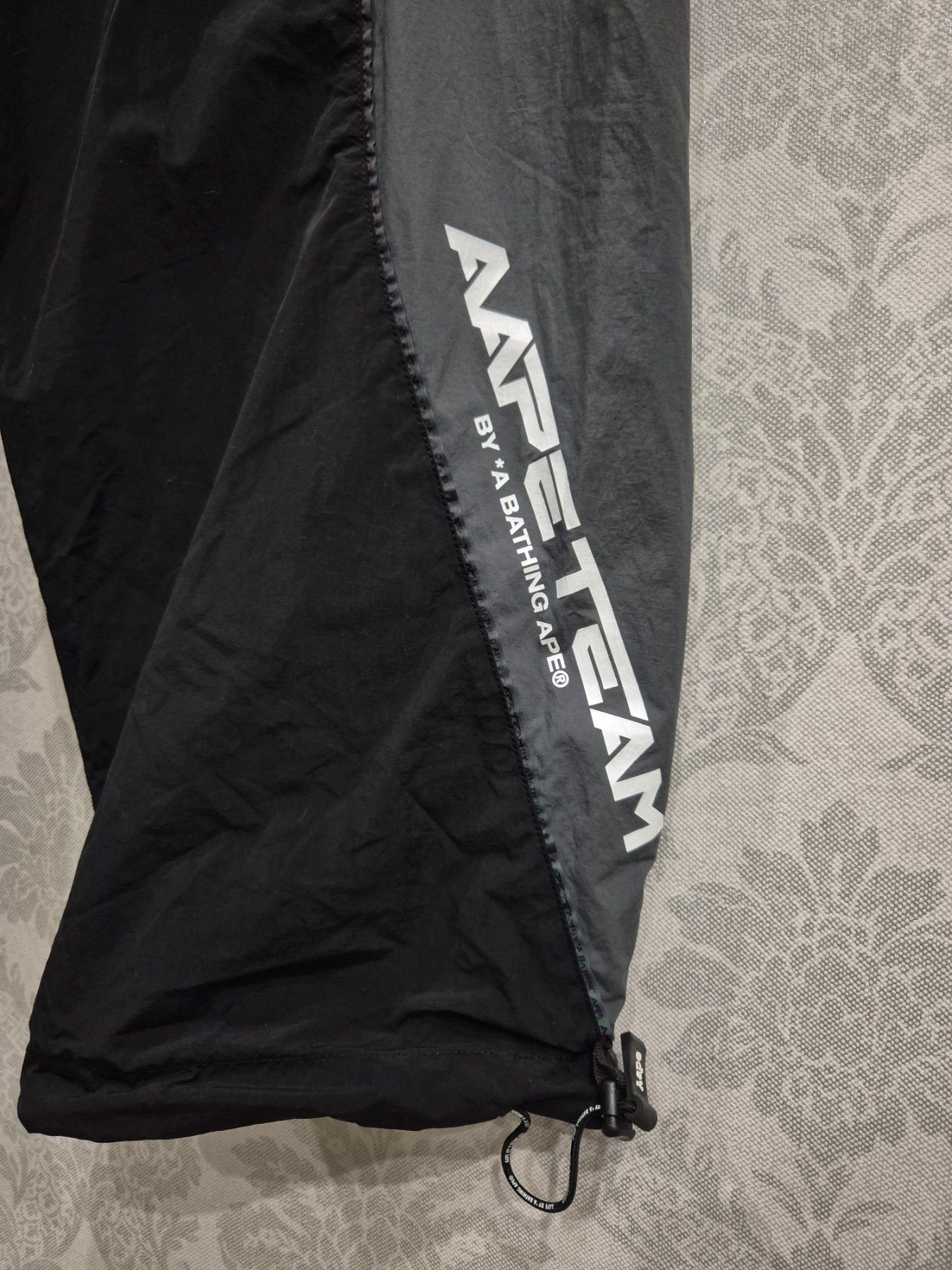 Aape AAPE by A Bathing Ape Black Nylon Lounge Pants Size US 36 / EU 52 - 4 Thumbnail