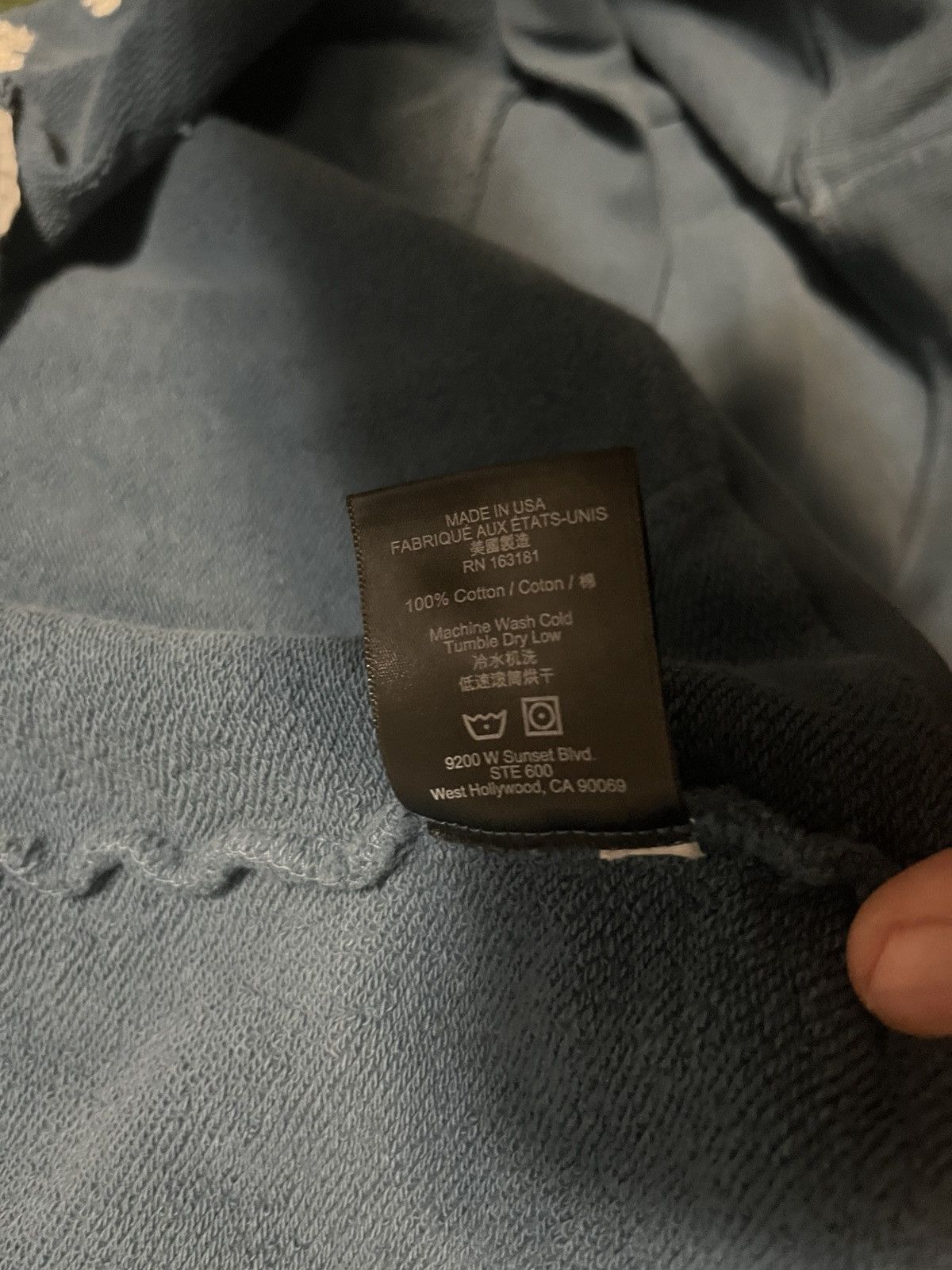 Designer × Rhude Rhude Slate Blue Cotton Le Tebac Hoodie Sweatshirt Size XL Size US XL / EU 56 / 4 - 8 Thumbnail