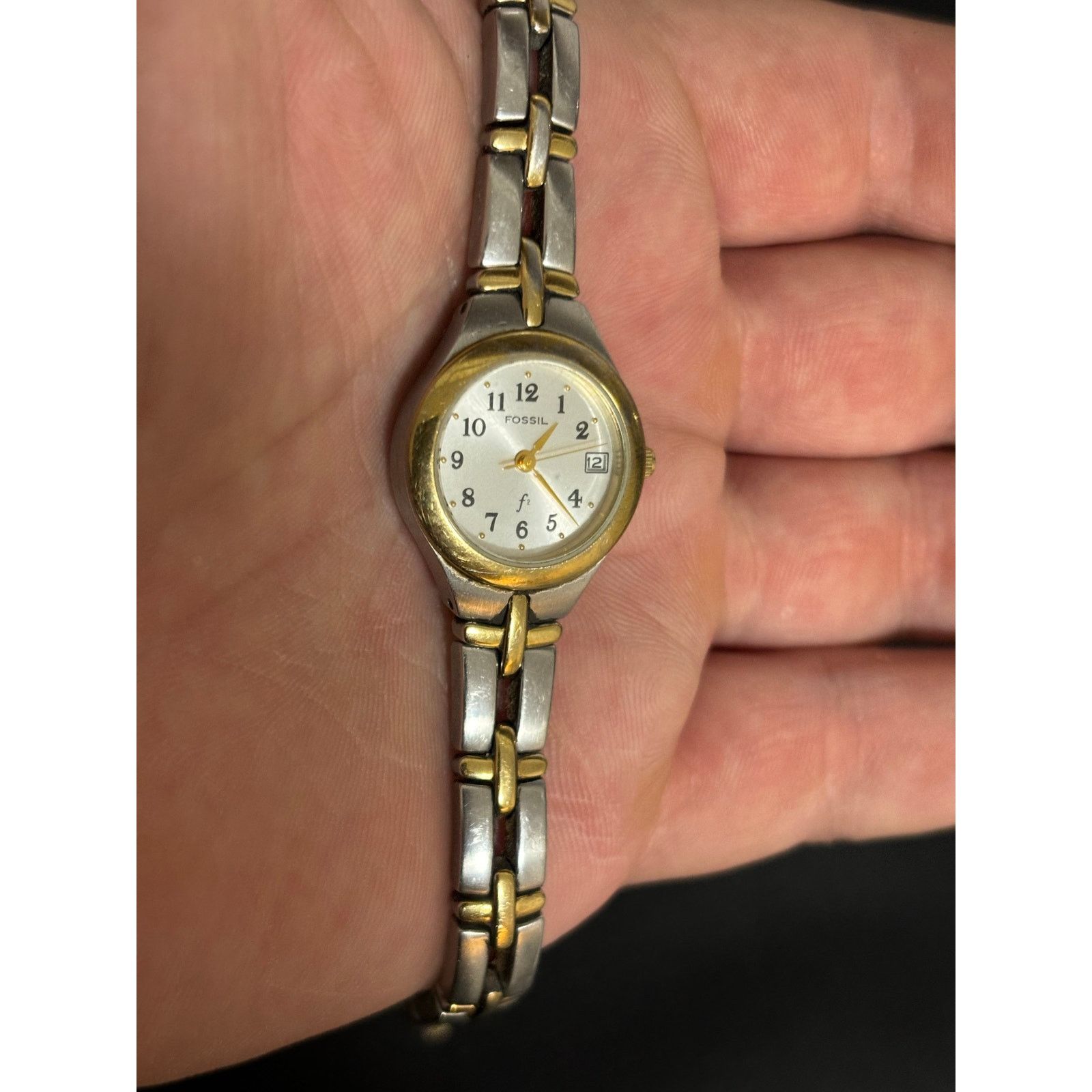 Fossil Vintage Fossil 2-Tone Women’s Watch! New Battery! Size ONE SIZE - 7 Thumbnail