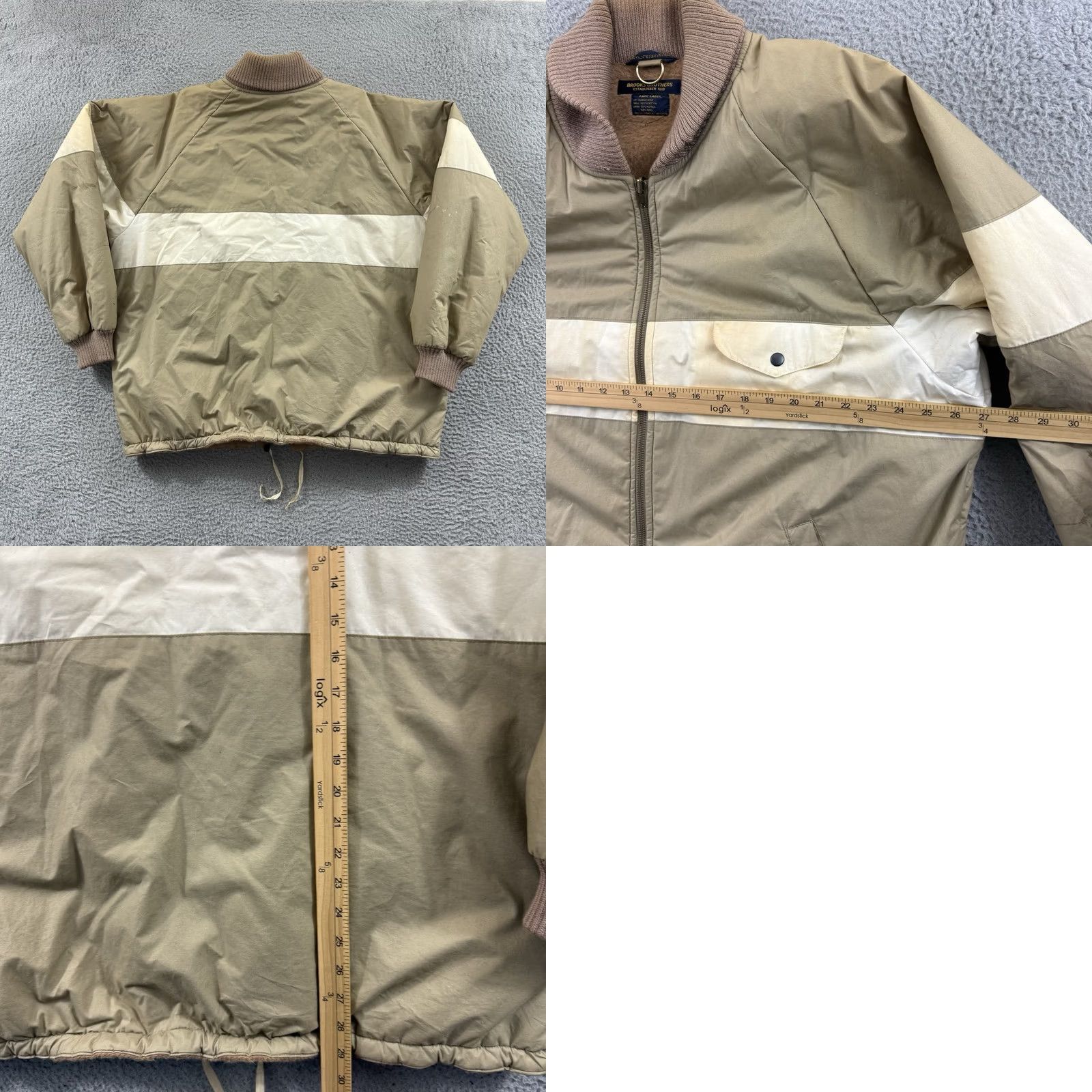 Brooks Brothers VINTAGE Brooks Brothers Jacket Mens XL Beige Alpaca Wool Lined 80s Zip Outdoor Size US XL / EU 56 / 4 - 8 Thumbnail