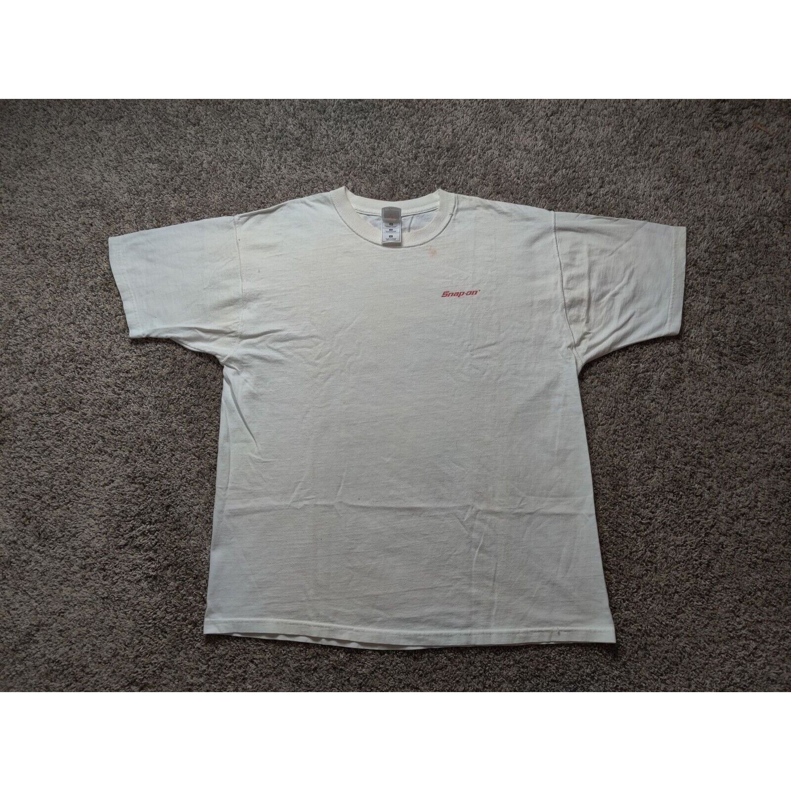 Fruit Of The Loom VINTAGE Snap-On Tools Shirt Adult Mens XL Whit Spell Out Size US XL / EU 56 / 4 - 1 Thumbnail
