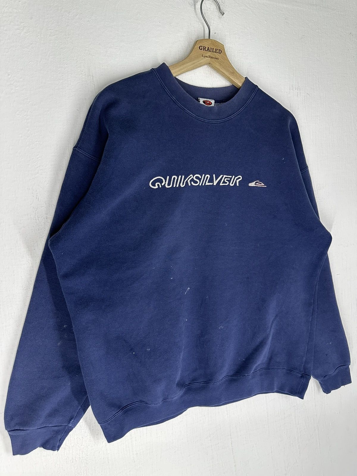 Quiksilver × Vintage Vintage Spell Out Quiksilver Box Logo Sweatshirt Size US M / EU 48-50 / 2 - 4 Thumbnail