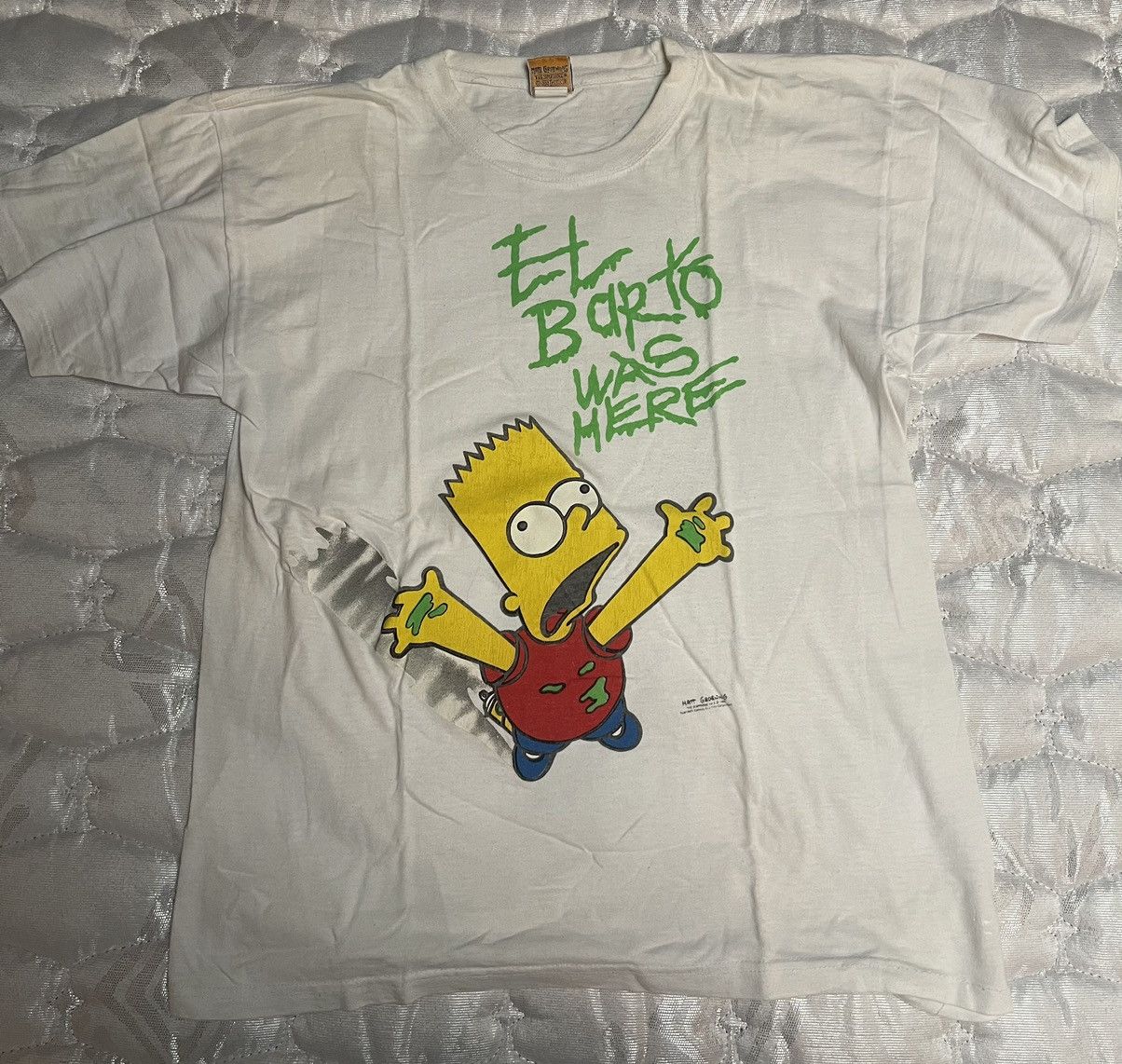 The Simpsons El barto was here 1999 vintage the Simpsons t-shirt of Size US XL / EU 56 / 4 - 1 Thumbnail