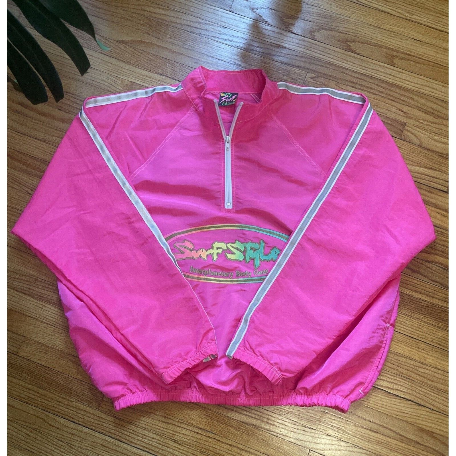 Other Vintage 90s XL Surf Style Unisex Neon Pink Pullover Windbrea Size US XL / EU 56 / 4 - 9 Thumbnail