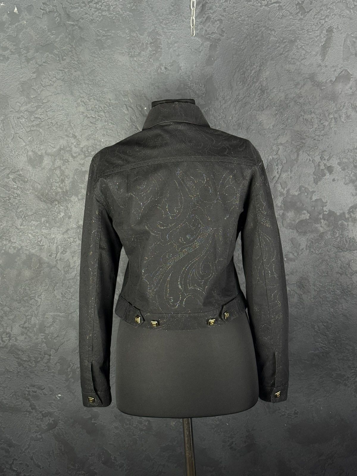 Vintage Versace Classic V2 Vintage 90s Women’s Black Jacket Size 46 Size L / US 10 / IT 46 - 9 Thumbnail