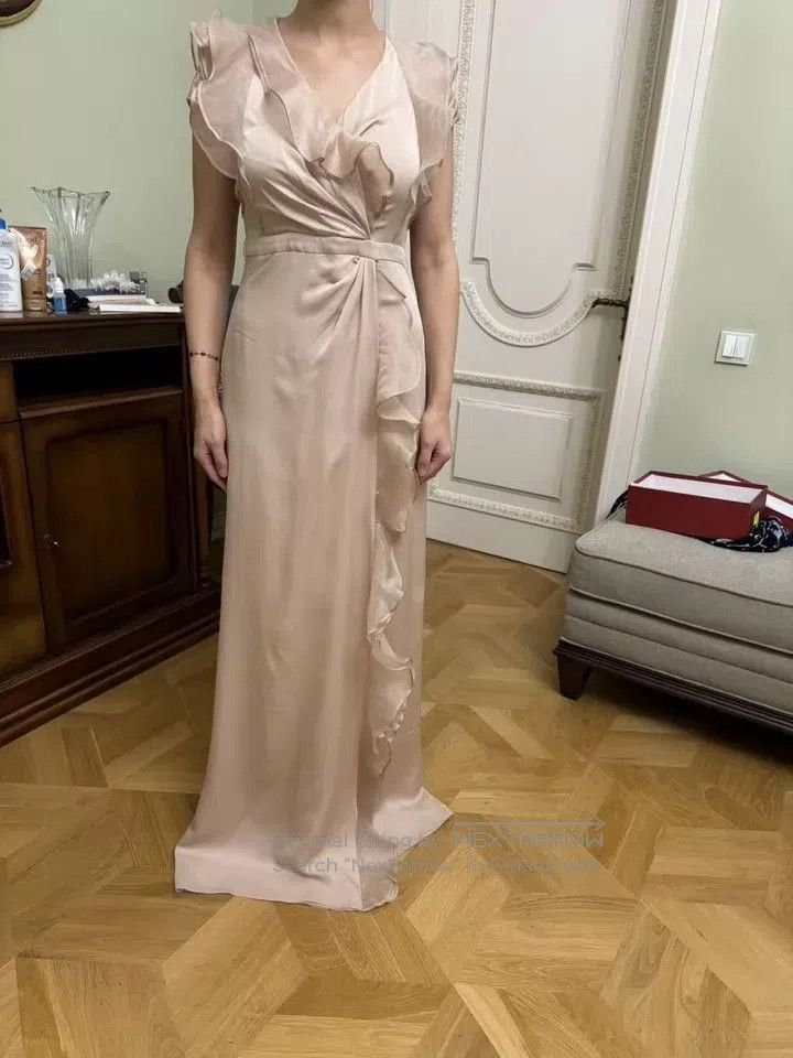 Valentino Valentino Champagne pink silk dress long skirt Size M / US 6-8 / IT 42-44 - 1 Thumbnail