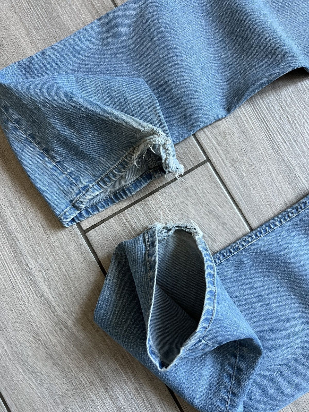 Other Vintage y2k Diesel Baggy Distressed Wide Jeans Washed Size US 28 / EU 44 - 10 Thumbnail