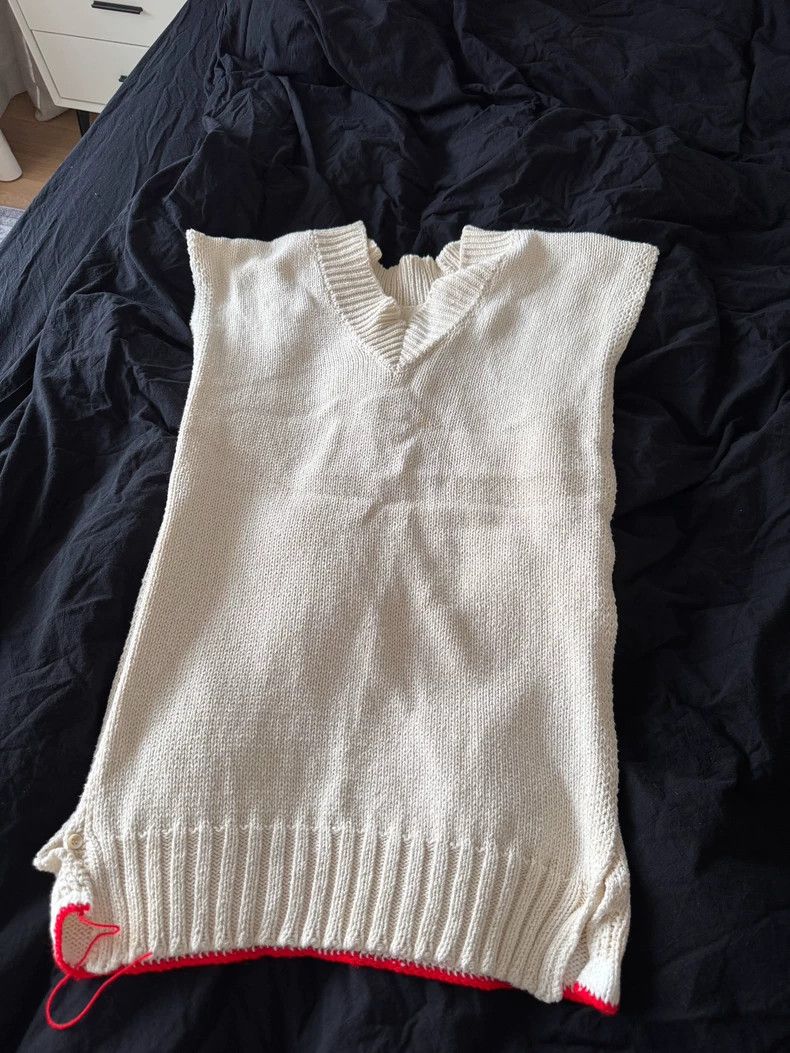 Maison Margiela Knit Sleeveless Vest with Stain