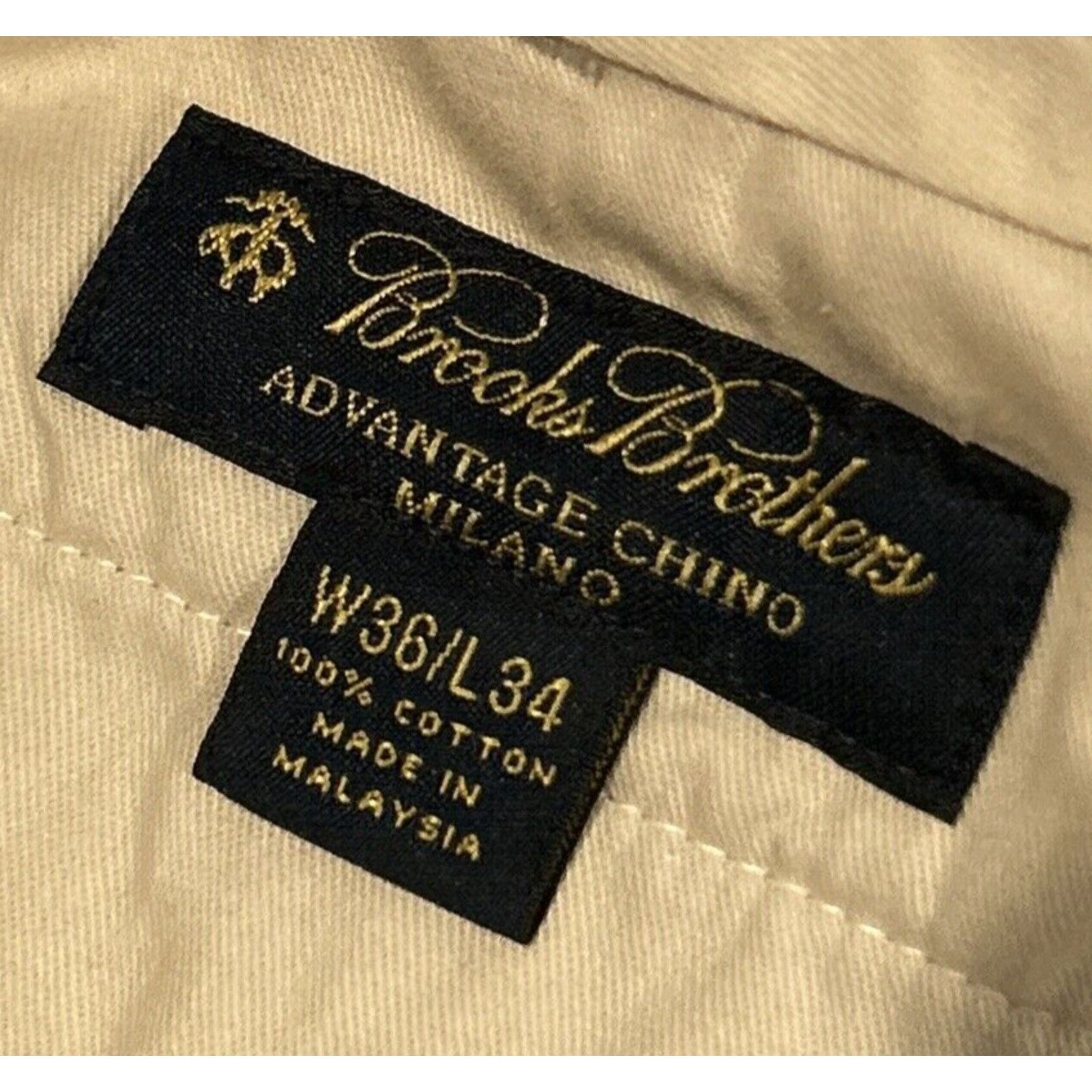 Brooks Brothers Brooks Brothers Advantage Chino Milano Pants Men 36x34 Slack Size US 36 / EU 52 - 3 Thumbnail