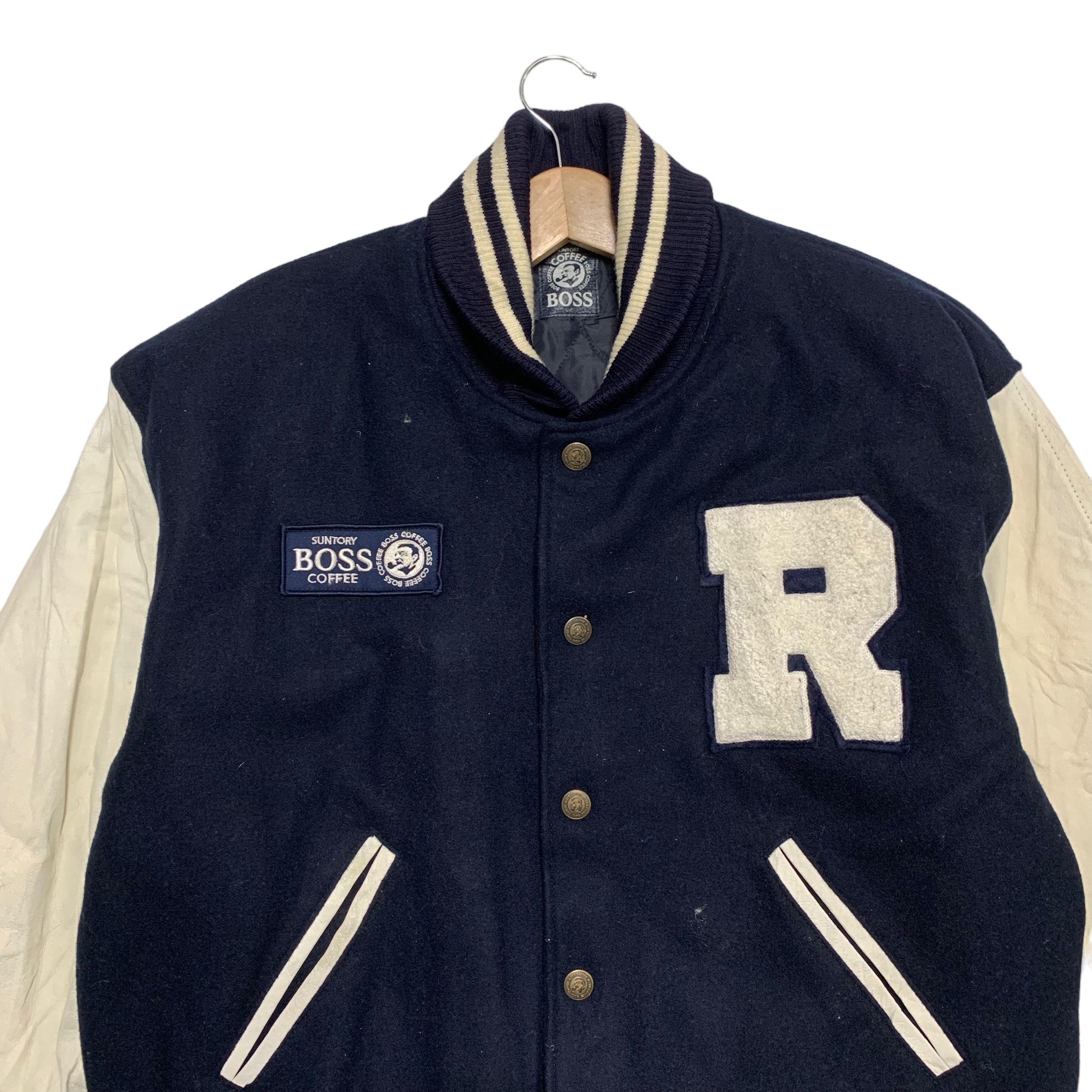 Japanese Brand Vintage Suntory Boss Coffee Varsity Jacket Size US XL / EU 56 / 4 - 5 Thumbnail