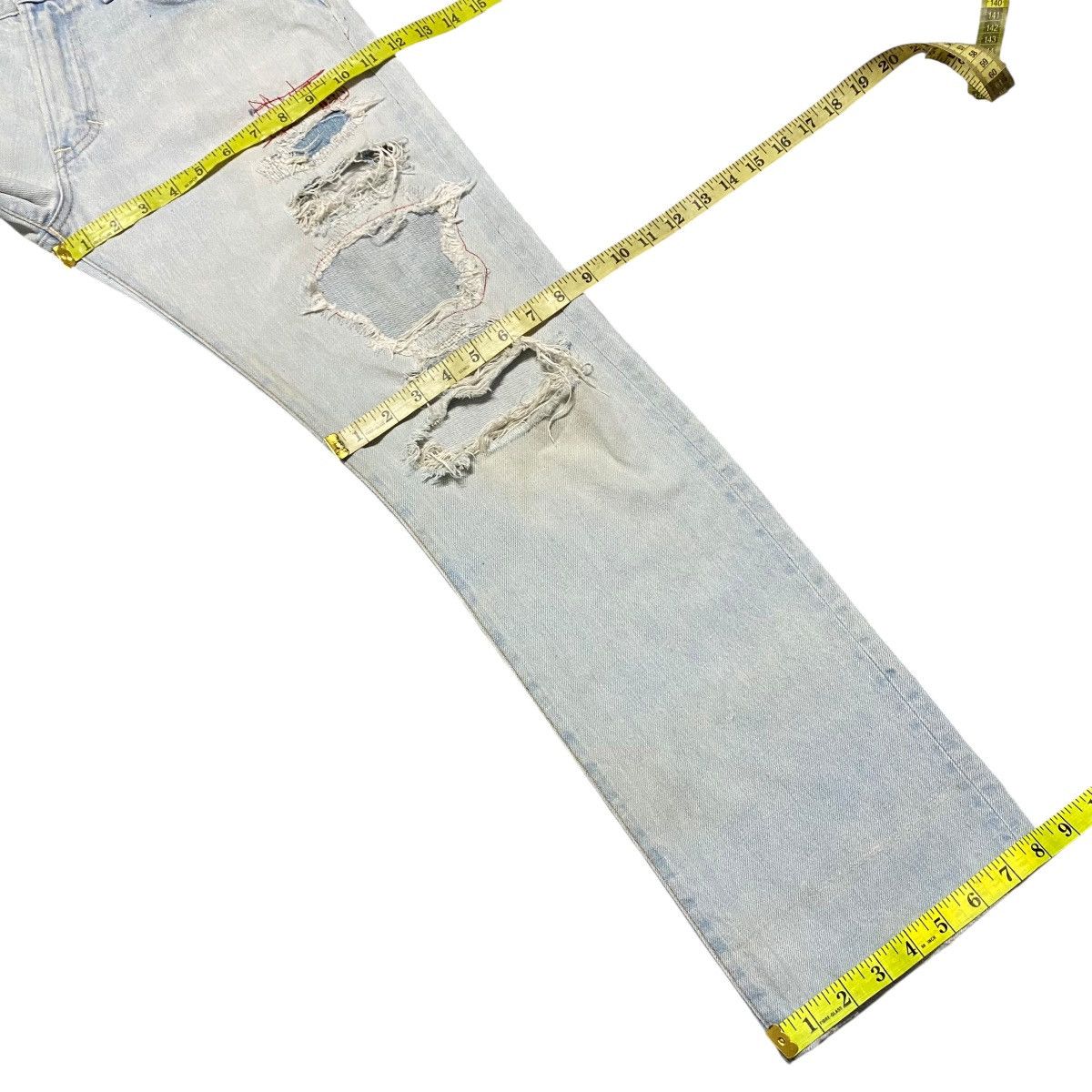 Japanese Brand RNA SLANG Denim Distressed Patchwork Jeans Size US 30 / EU 46 - 19 Thumbnail