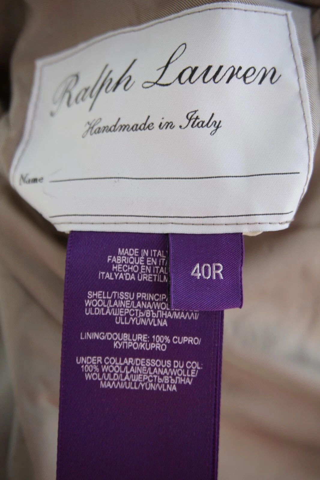 Ralph Lauren Purple Label NWT Ralph Lauren Purple Label Single Breasted Suit Grey Size 40R - 14 Thumbnail