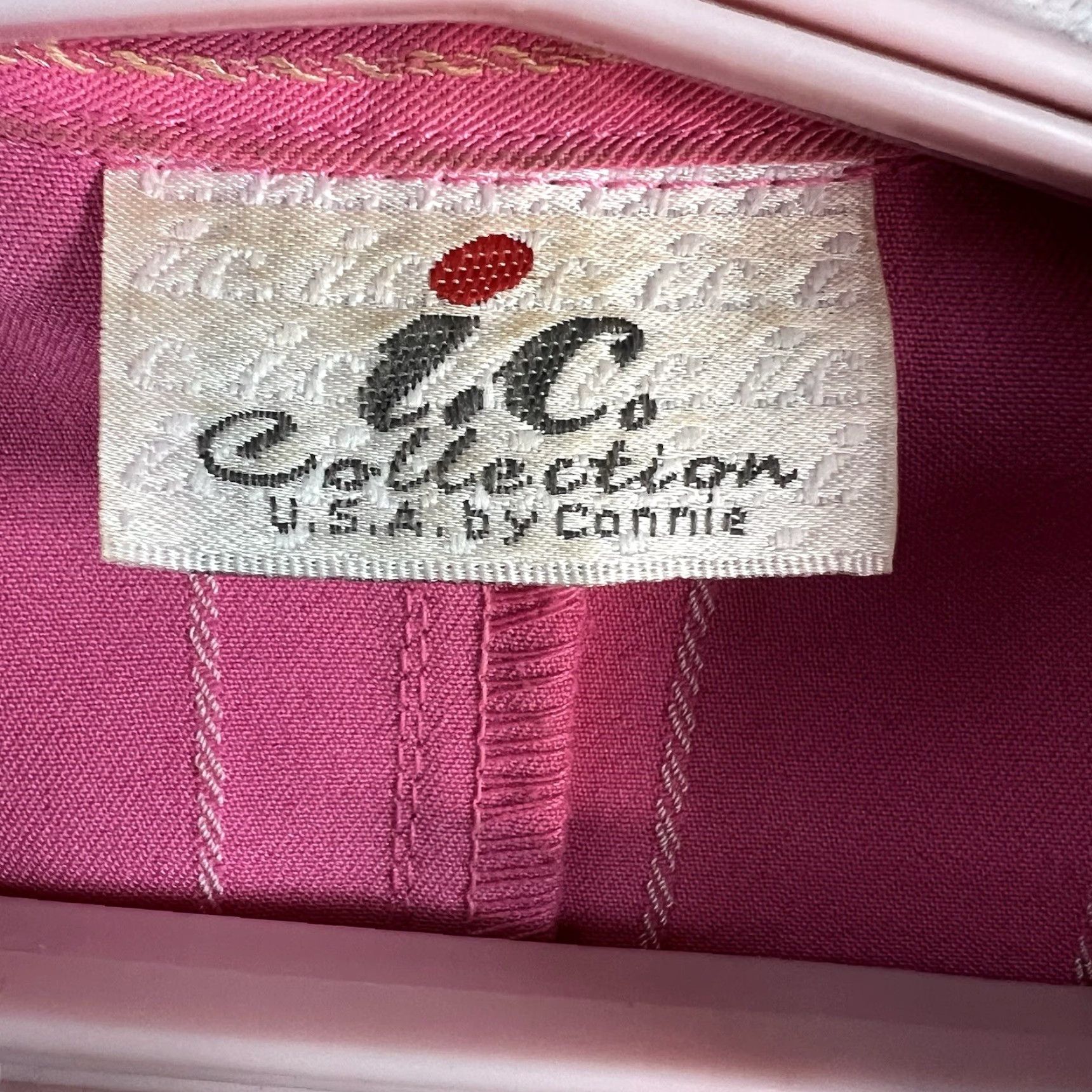 Vintage VINTAGE IC Collection Blazer Women XL Pink Striped Notch Lapel One-Button Single-Breasted Twill Cotton Blend Jacket Blazer Size XL / US 12-14 / IT 48-50 - 4 Thumbnail