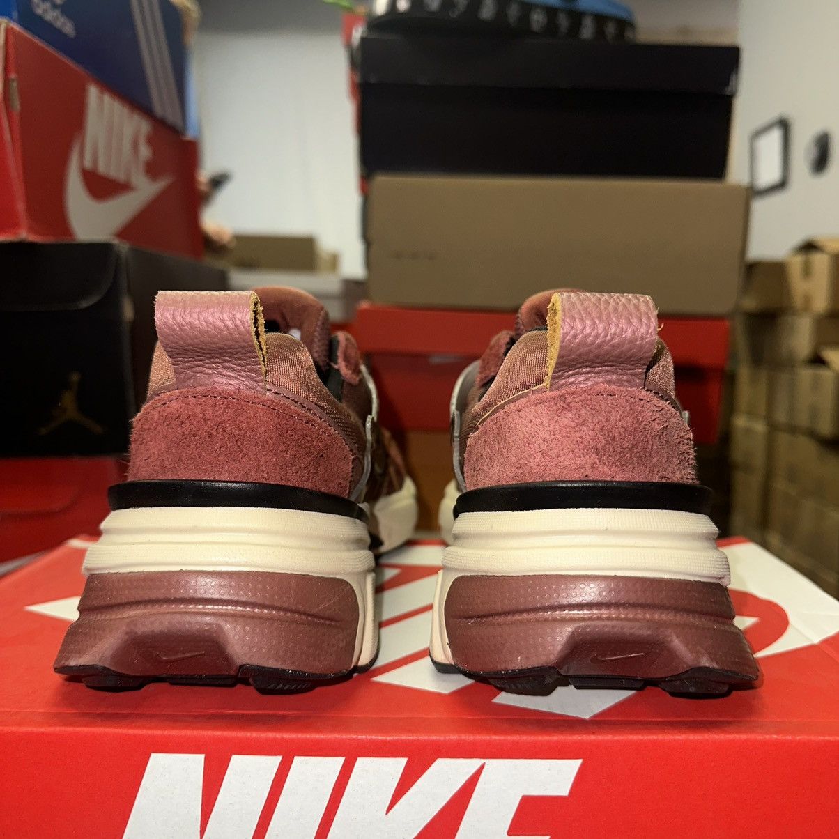 Nike Size 7.5W - Nike V2K Run Red Sepia Dark Pony FN6703-201 Size US 7.5 / IT 37.5 - 4 Thumbnail