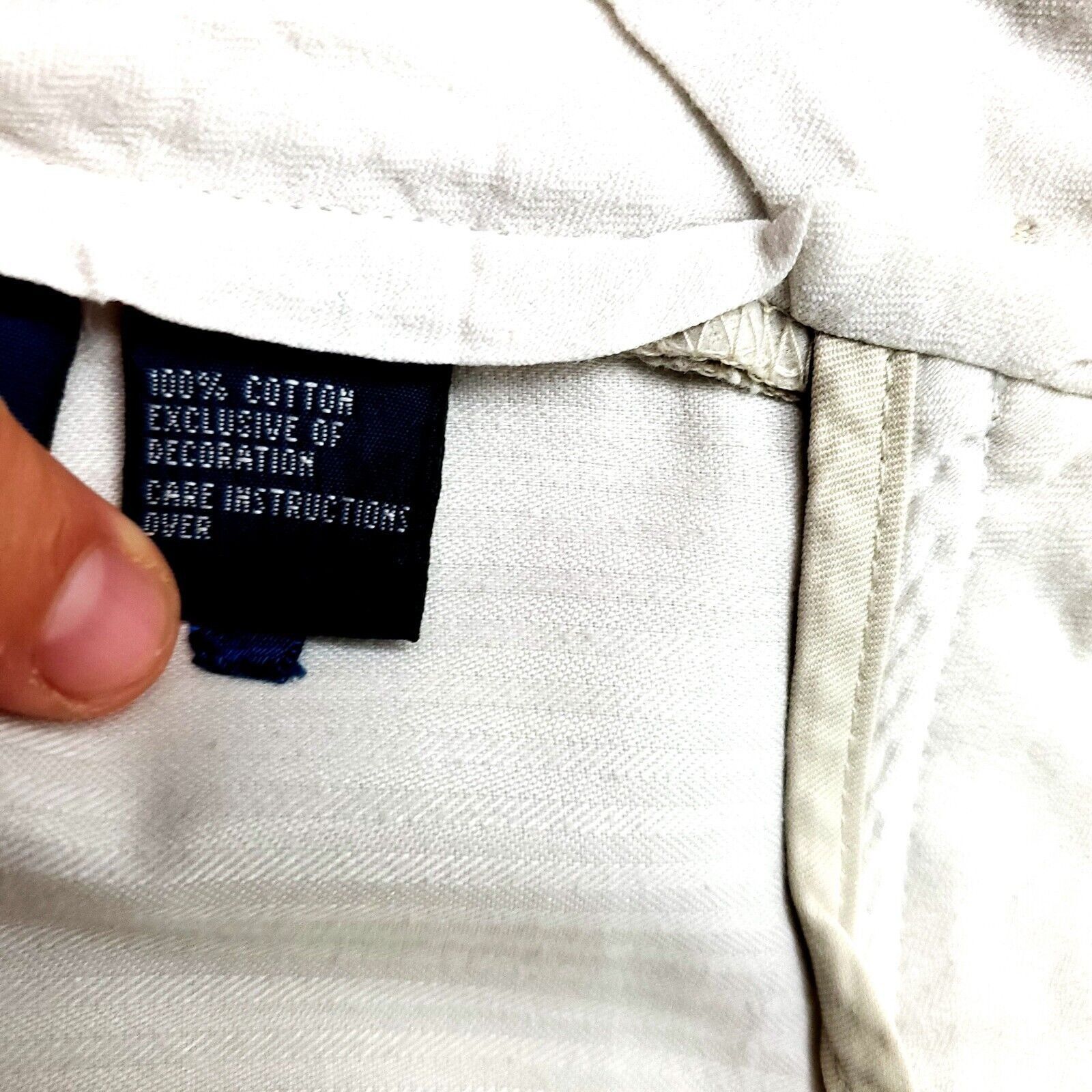 Polo Ralph Lauren Polo Ralph Lauren Cotton Cream Chino Pants 35/29 Flat Front Size US 35 - 7 Thumbnail