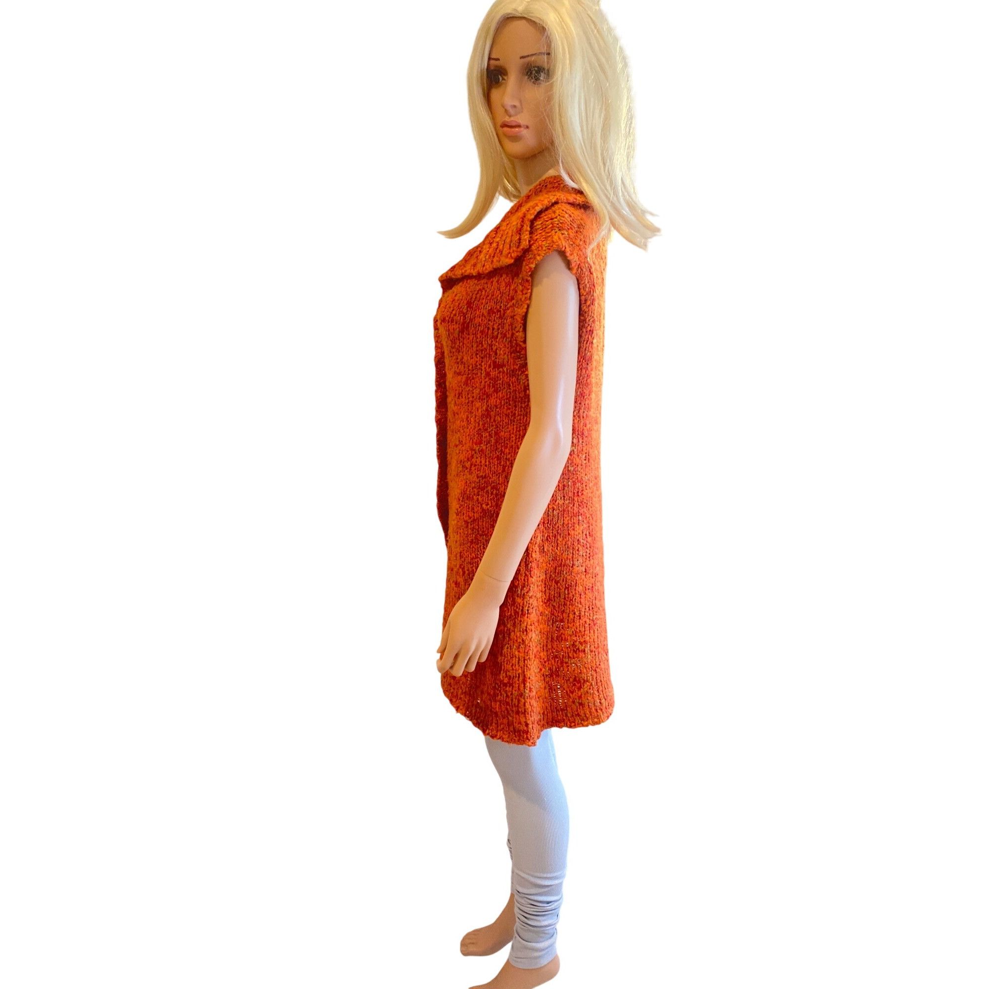 Other Chico's Crochet Long Sweater Cardigan Vest W's M Wool Blend Size M / US 6-8 / IT 42-44 - 3 Thumbnail