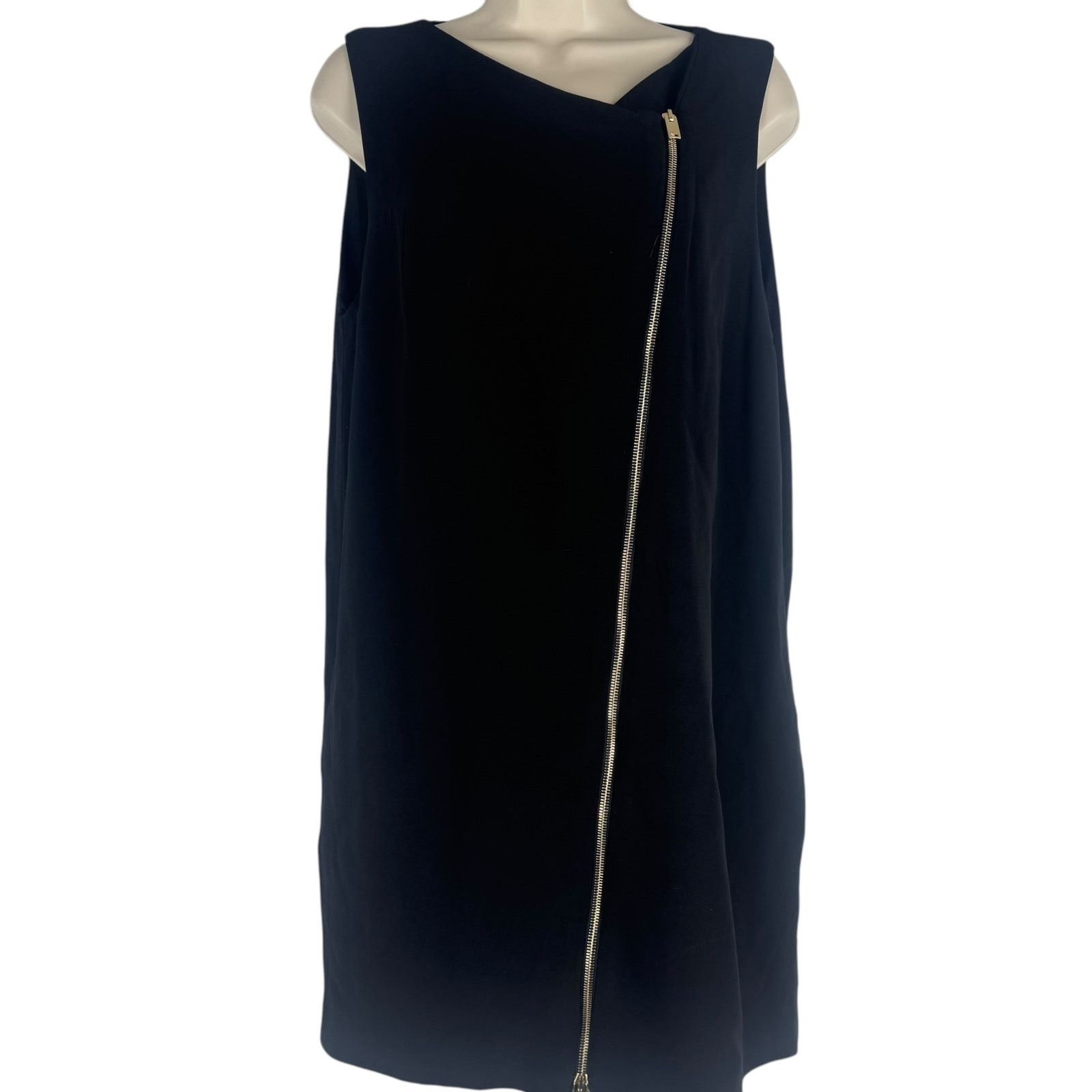 Stella McCartney New Stella Mccartney Asymmetric Dress Sleeveless Zip Black Size M / US 6-8 / IT 42-44 - 2 Thumbnail