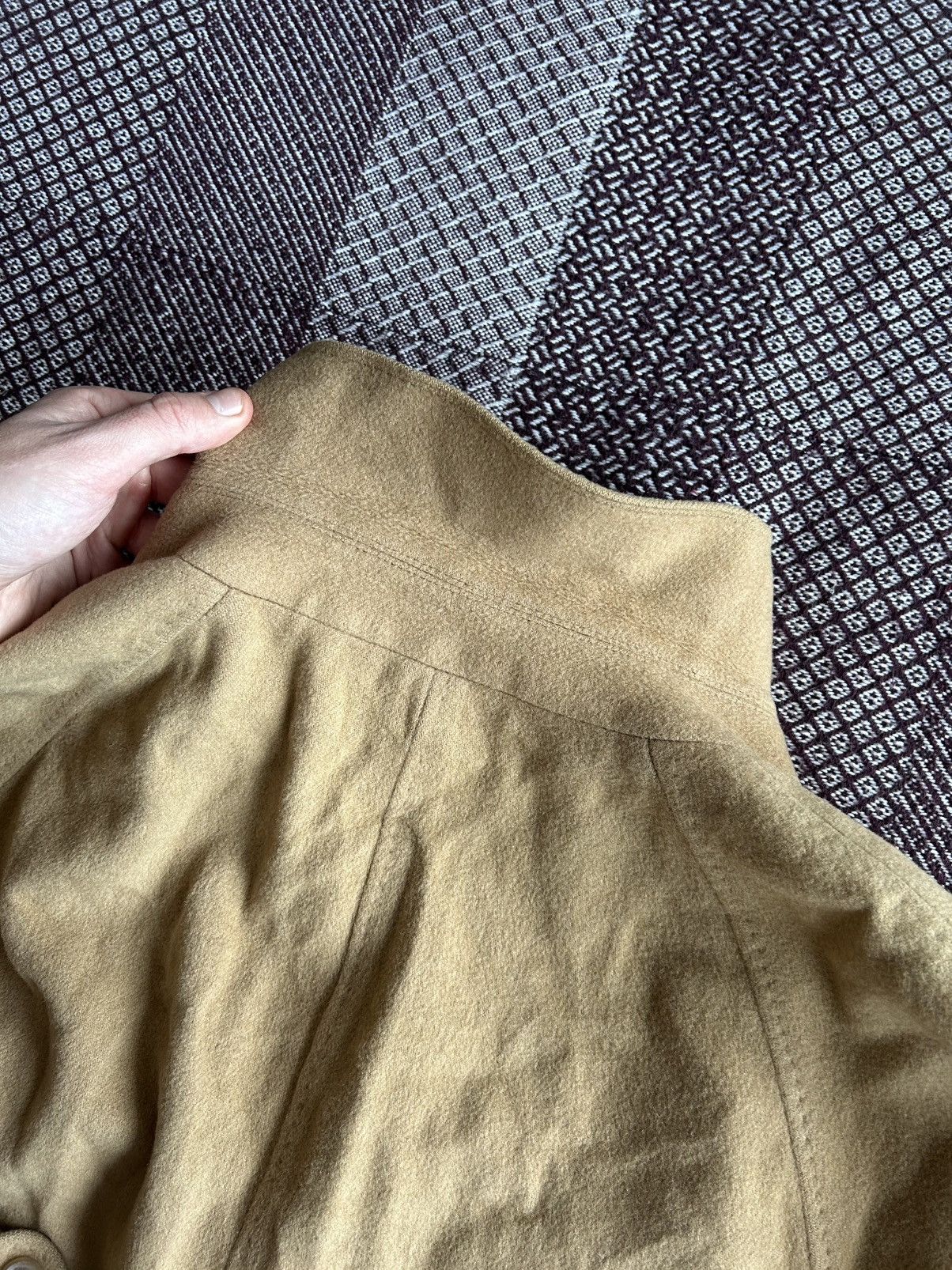 Burberry × Vintage Vintage Burberry Heavy Coat Wool & Cashmere Thrashed Size XL Size US XL / EU 56 / 4 - 19 Thumbnail