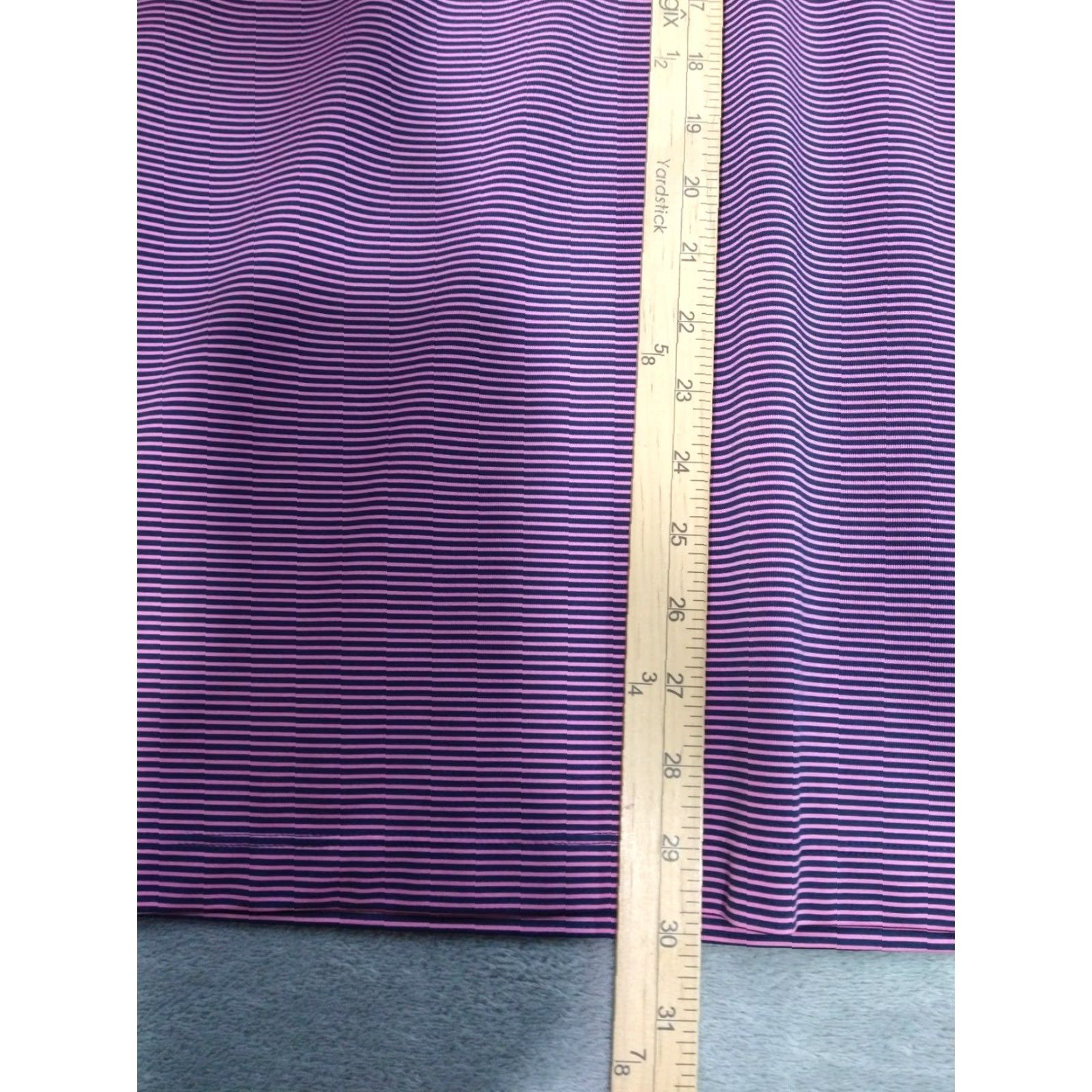 Under Armour Under Armour Polo Shirt Mens L Purple Striped Short Sleeve Performance Golf Breathable Quick Dry Moisture Wicking Lightweight Logo Size US L / EU 52-54 / 3 - 3 Thumbnail