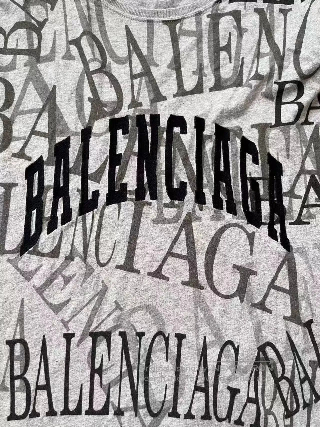 Balenciaga gray logo print short sleeve shirt. Size US XS / EU 42 / 0 - 3 Thumbnail