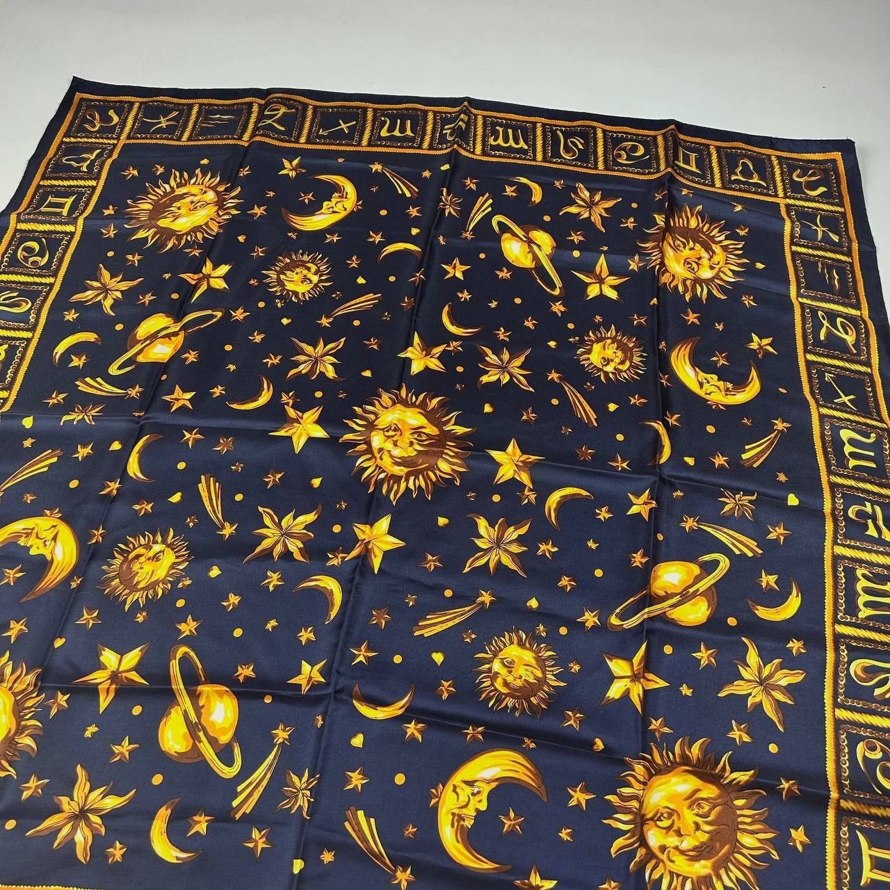Versace Gianni Versace Silk Moon Sun Stars Zodiac Shawl Scarf 90/90 Size ONE SIZE - 2 Thumbnail