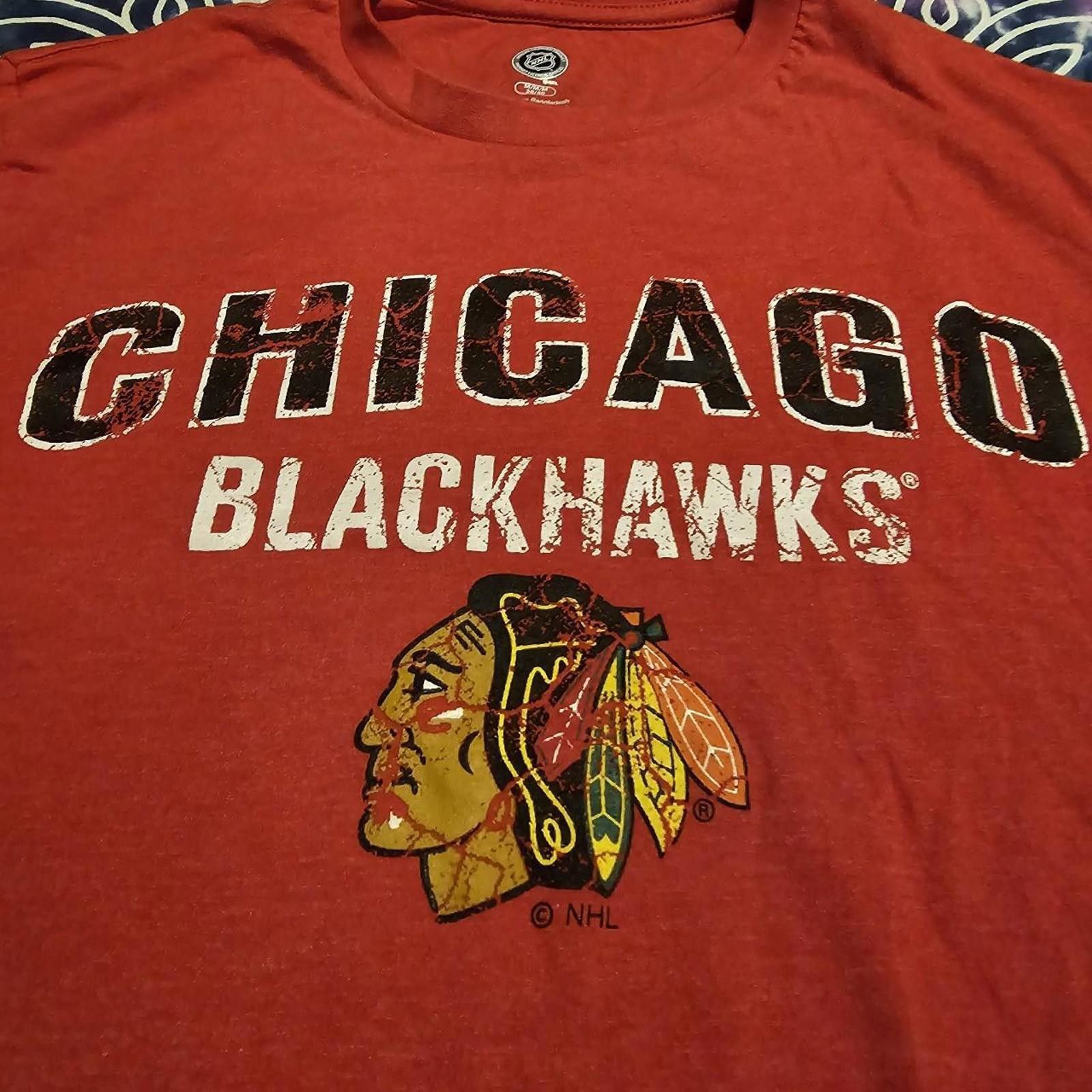 NHL NHL Chicago Blackhawks Men's Red Hockey T-shirt Size US M / EU 48-50 / 2 - 7 Thumbnail