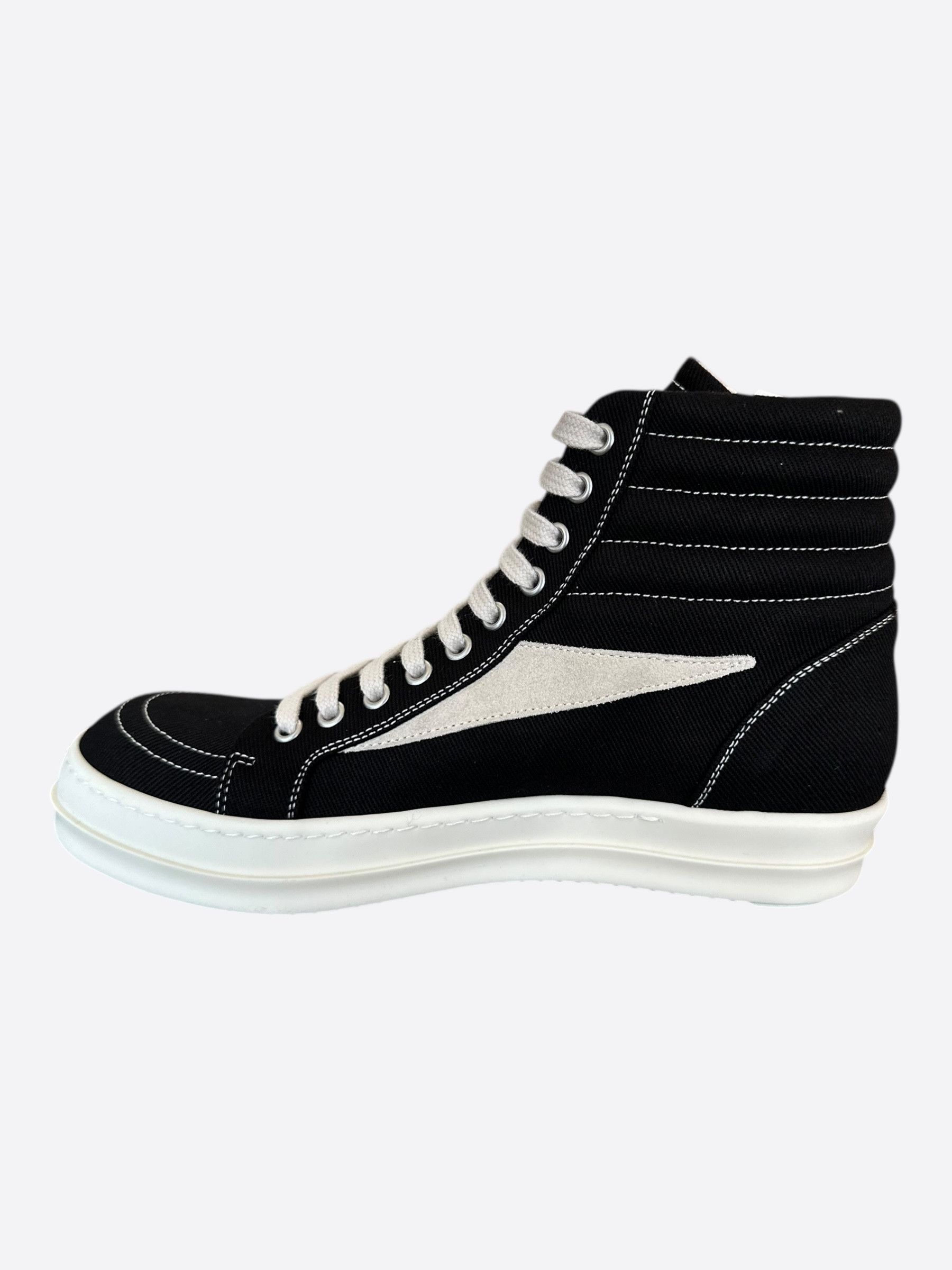 Rick Owens Rick Owens Black & White Vintage High Top Sneakers Size US 8 / EU 41 - 6 Thumbnail