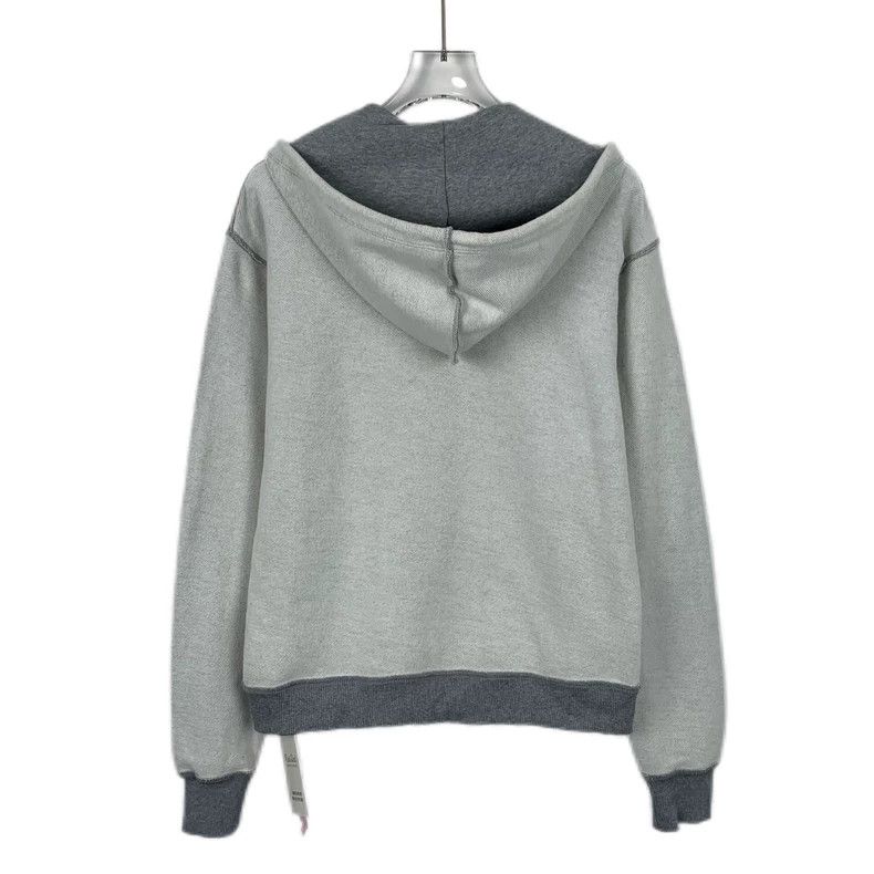 Loewe Loewe Gray logo embroidered cotton hooded drawstring long Size XS / US 0-2 / IT 36-38 - 2 Thumbnail