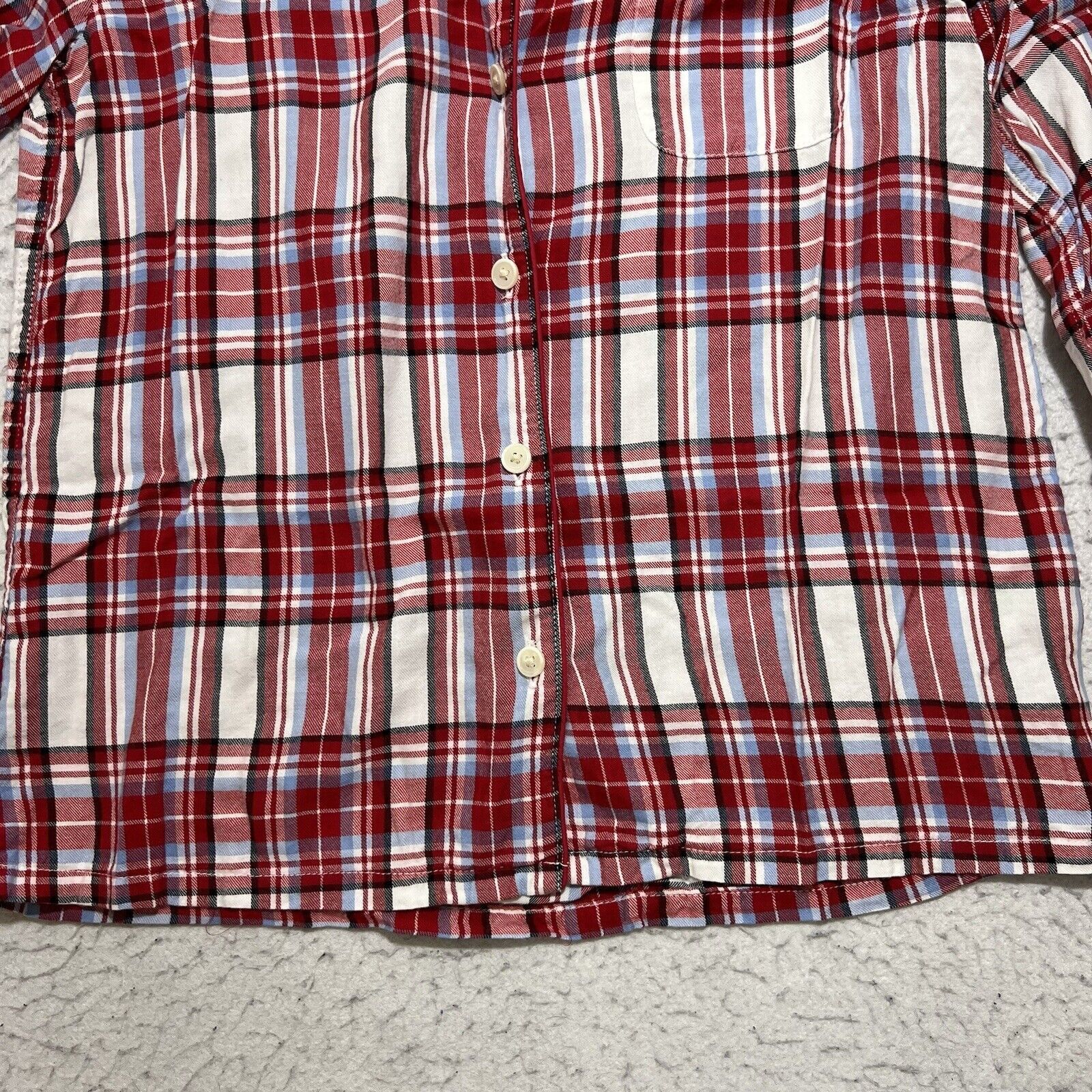 J.Crew J. Crew Button Up Flannel Collared Shirt Red Plaid Top Size XS / US 0-2 / IT 36-38 - 7 Thumbnail