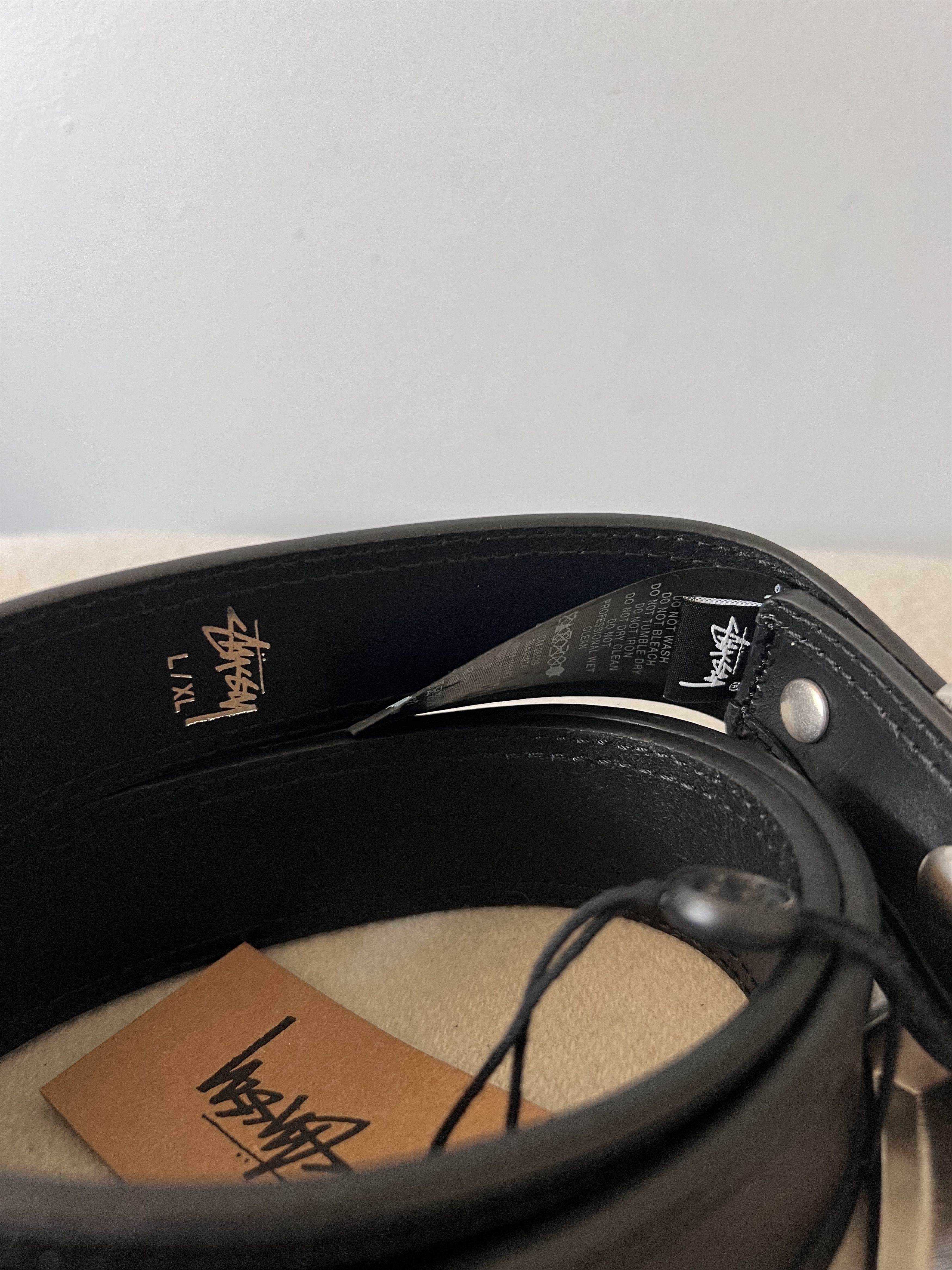Stussy Stussy SS Link Cowboy Belt in Black Leather | Grailed