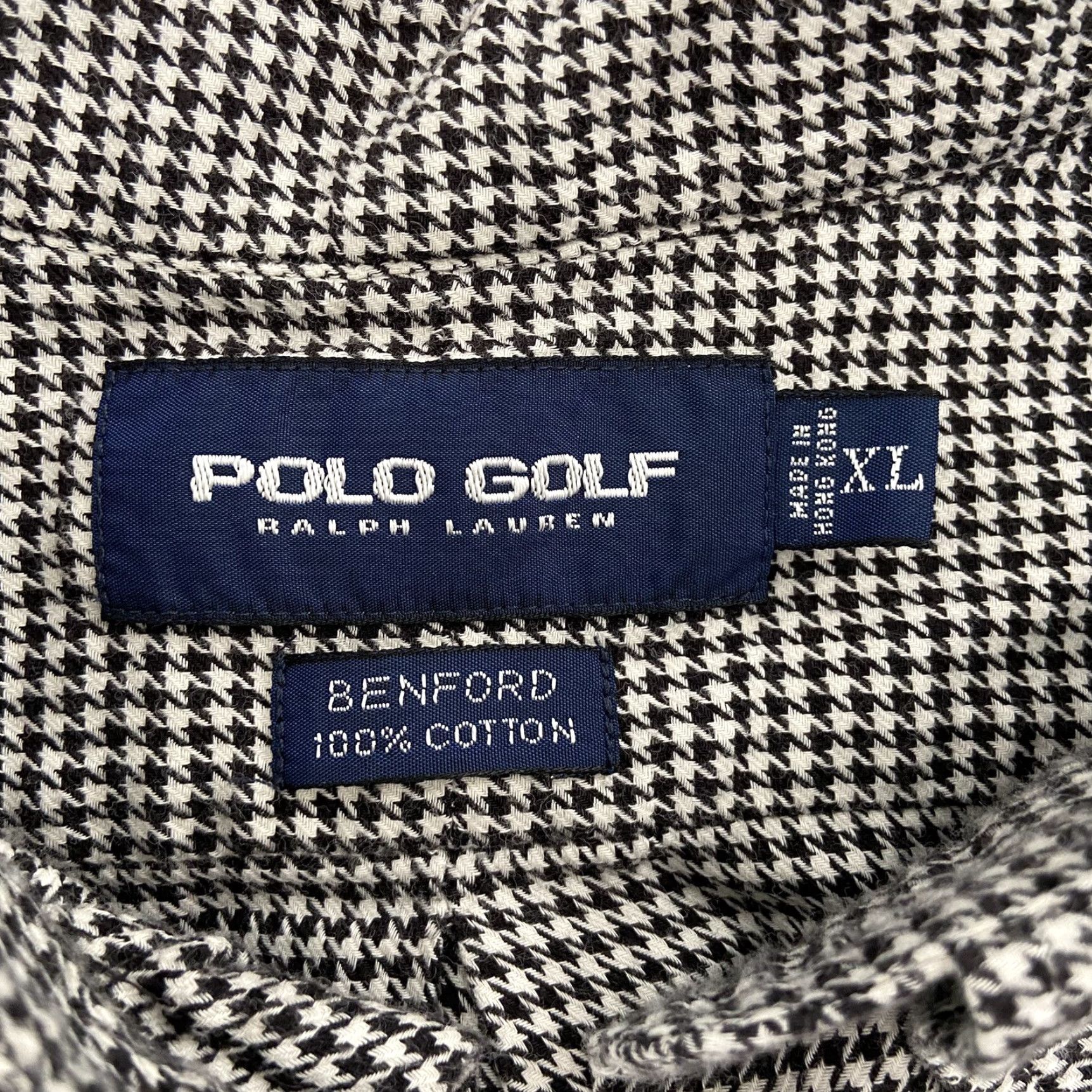 Polo Ralph Lauren VINTAGE Polo Ralph Lauren Long Sleeve Button-Up Shirt Adult Extra Large Herringbone Black White Mens Size US L / EU 52-54 / 3 - 5 Thumbnail