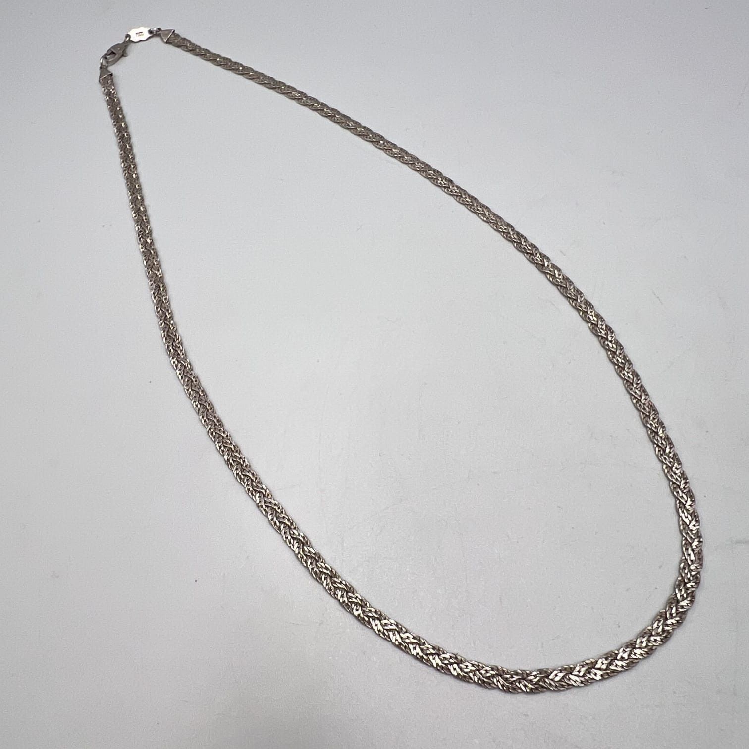 Sterling Silver Vintage Sterling Silver 925 Woven Chain Women's Men's Signed Size ONE SIZE - 8 Thumbnail