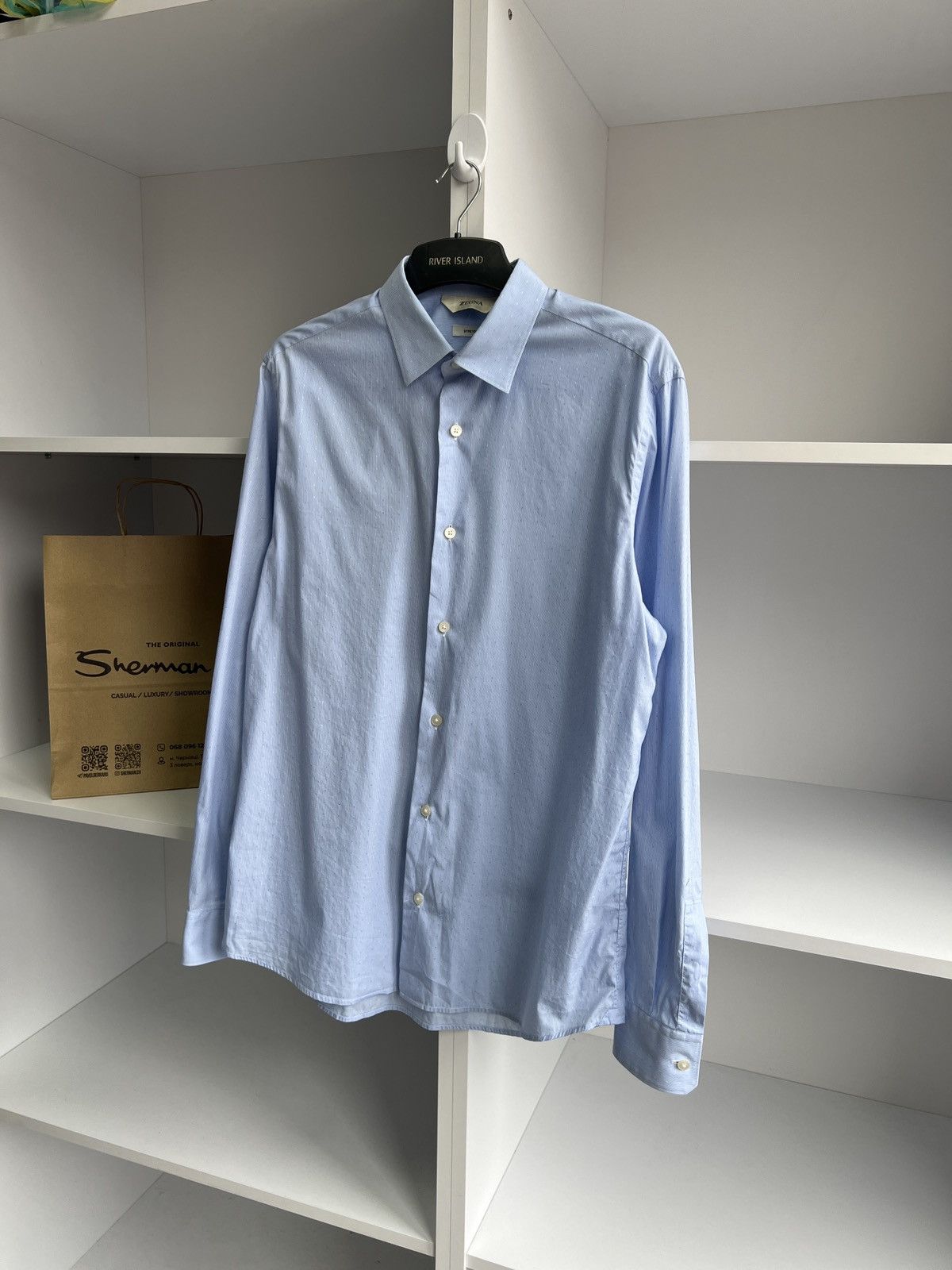 Designer × Ermenegildo Zegna × Vintage Vintage Zegna Luxury Old Money style Button Up Shirt Size US M / EU 48-50 / 2 - 4 Thumbnail