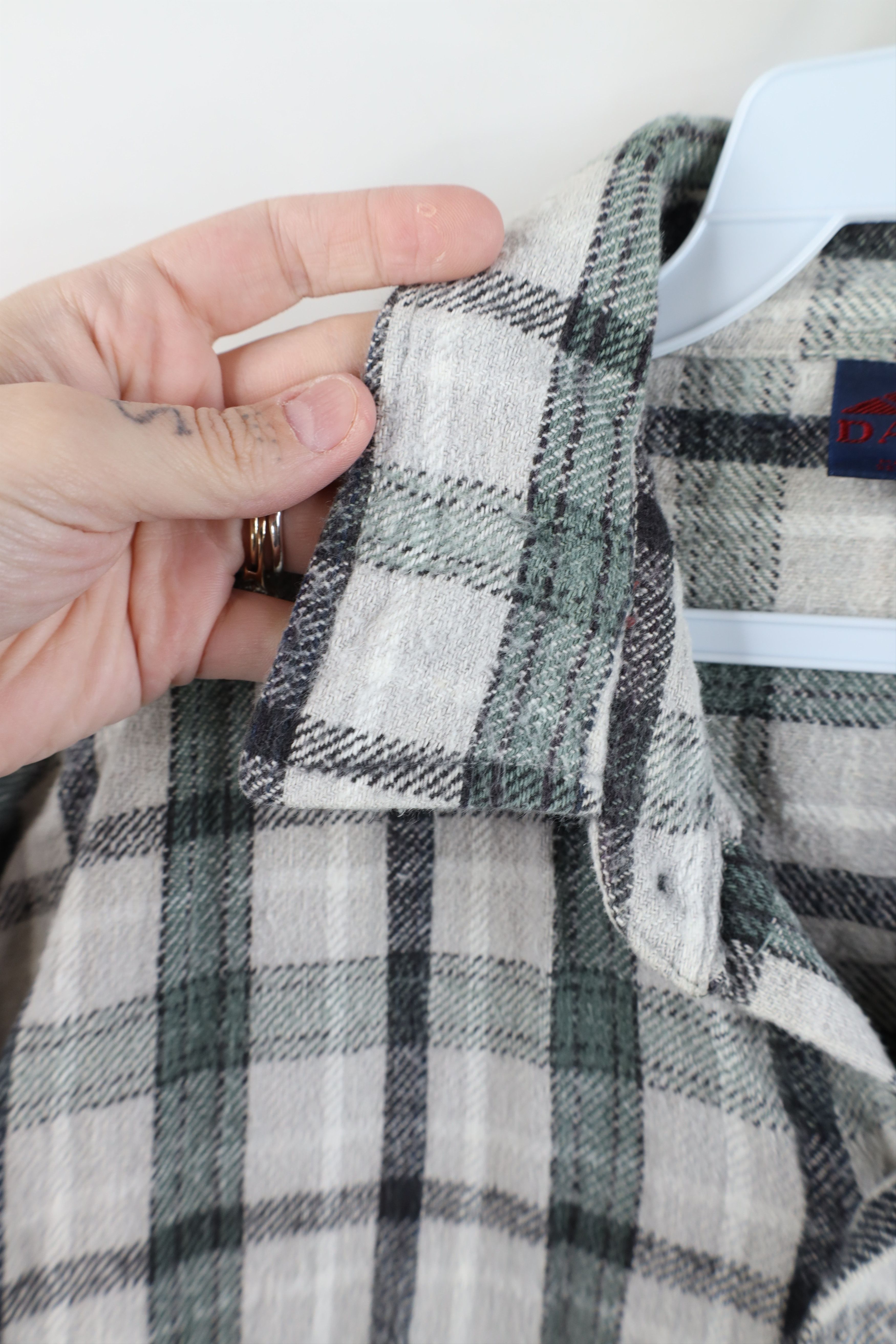Vintage Vintage 90s Streetwear Flannel Collared Button Shirt Size US L / EU 52-54 / 3 - 9 Thumbnail
