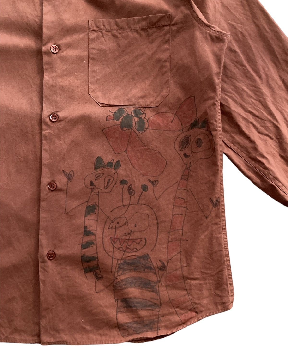 agnes b. Agnes B Homme Button Up Custom Kids Drawing Zombie Size US M / EU 48-50 / 2 - 3 Thumbnail