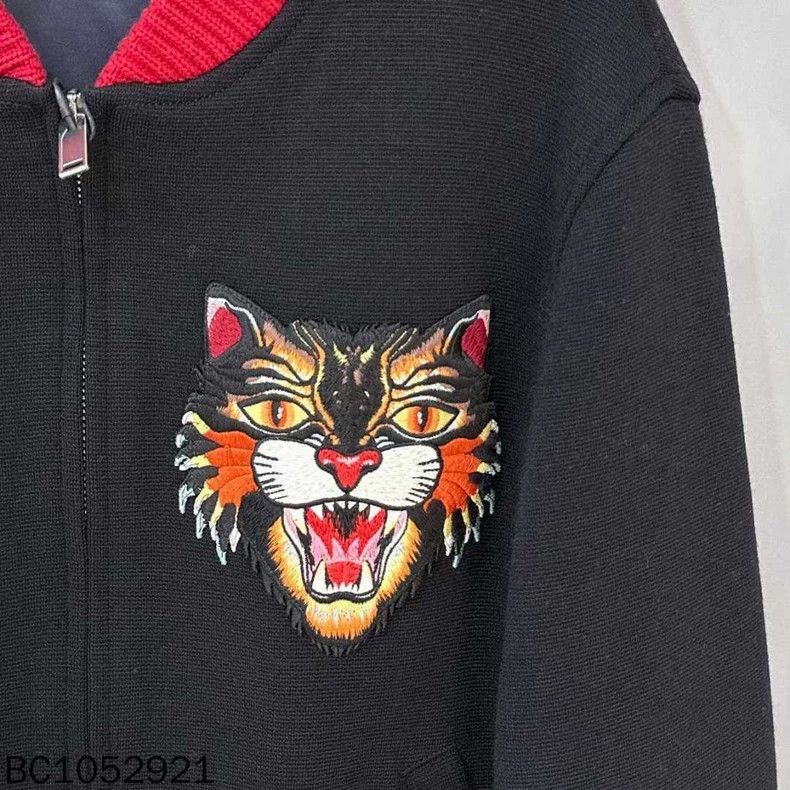Gucci Black Embroidered Tiger Head Jacket-2507 Size US L / EU 52-54 / 3 - 6 Thumbnail