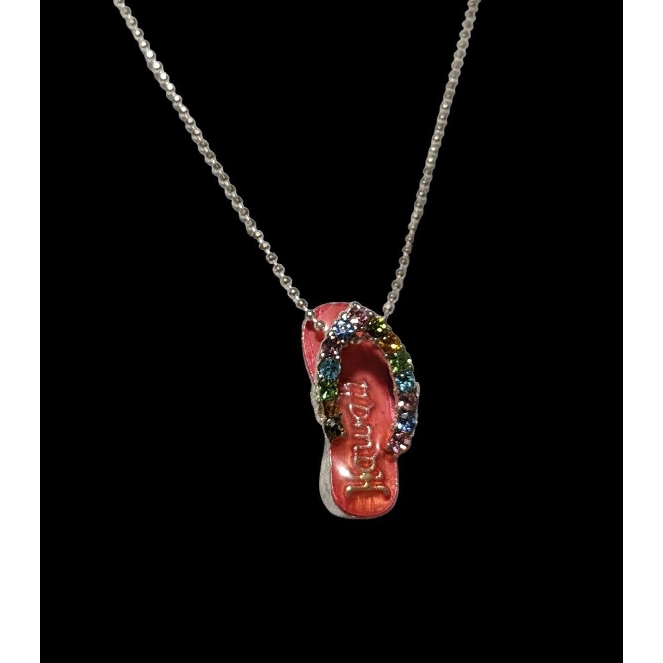 Other MC Rainbow Gem Enamel Hawaii Sandal Necklace Size ONE SIZE - 3 Thumbnail