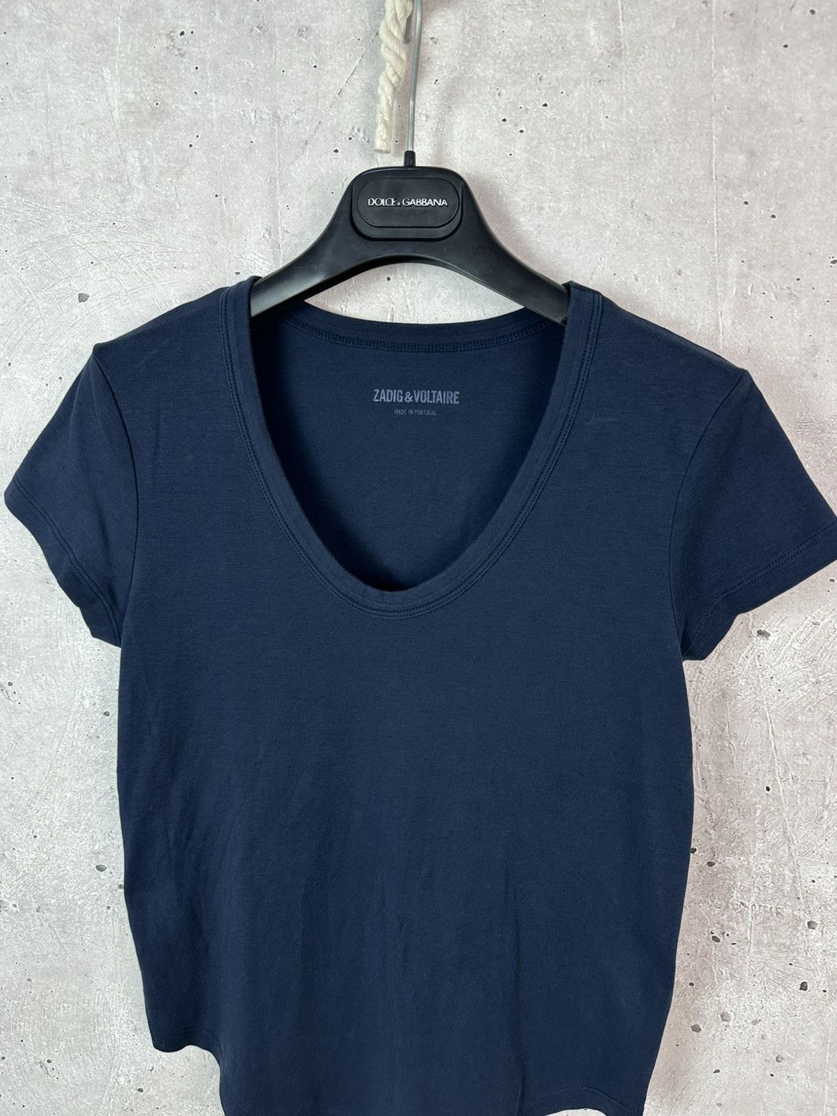 Zadig & Voltaire Zadig&Voltaire Navy Blue Cotton V-neck Short Sleeve T-shirt Size S / US 4 / IT 40 - 3 Thumbnail