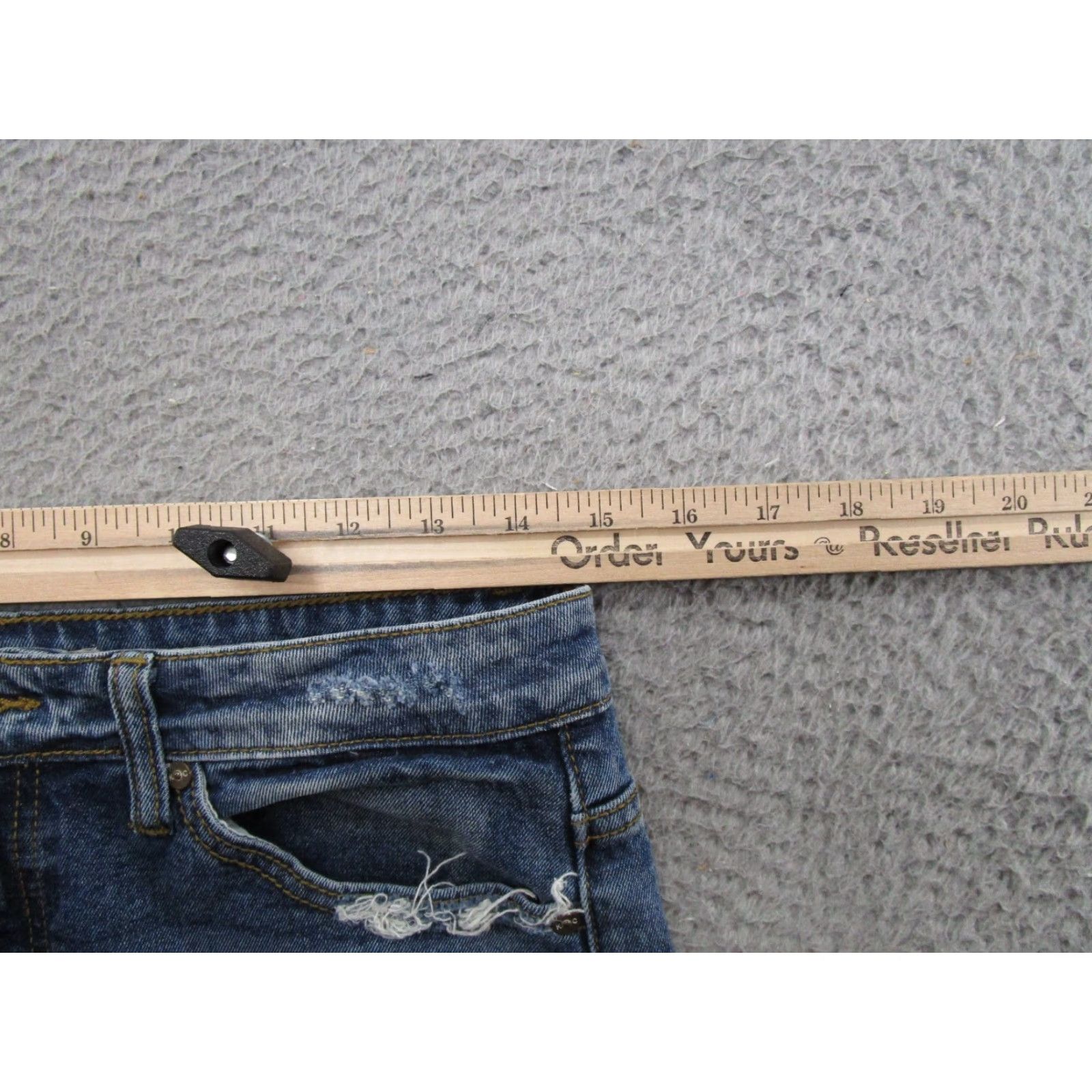 Vintage Kancan Distressed Denim High Rise Raw Cut Off Hem Ankle Jeans 27 Blue Womens Jeans Size 27 Distressed Denim Ankle KanCan Size 27" / US 4 / IT 40 - 6 Thumbnail