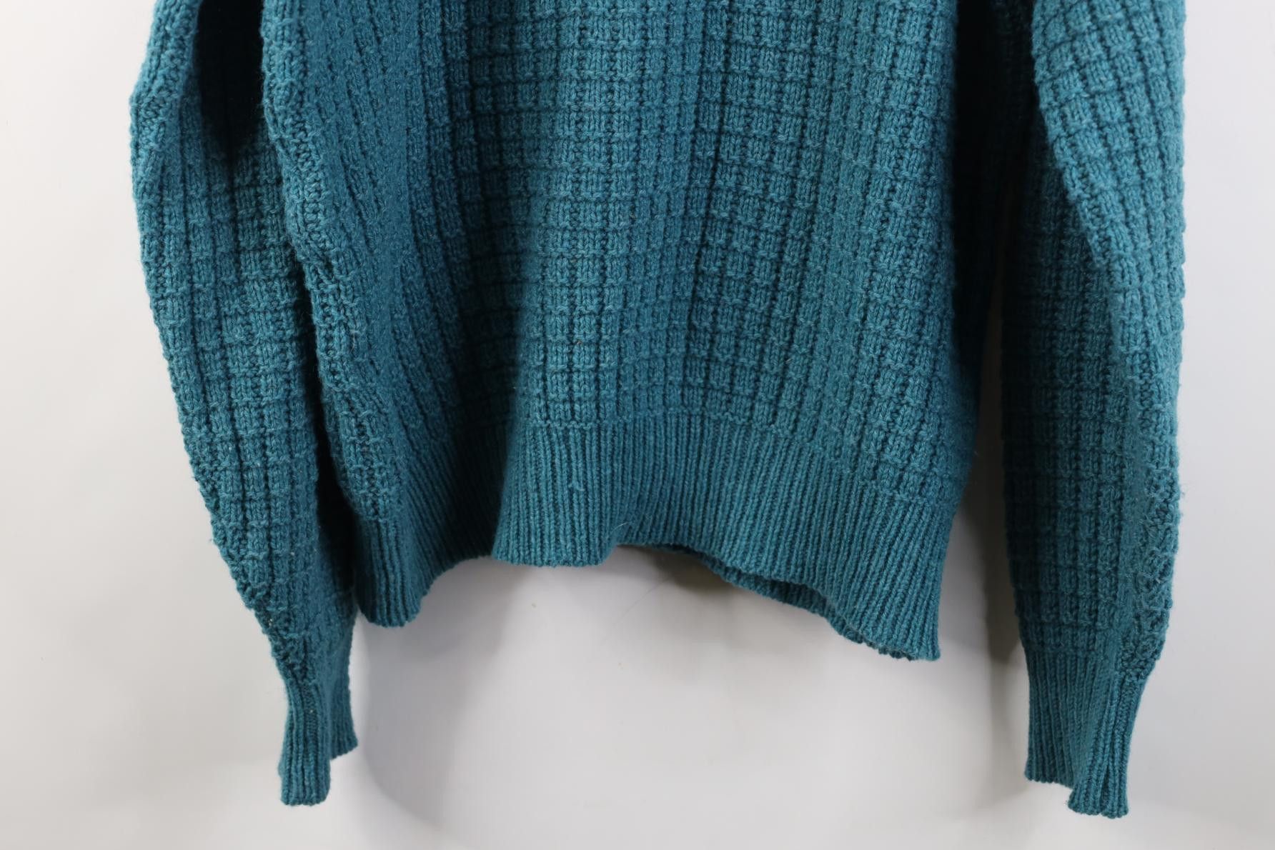 Vintage Vintage 90s Streetwear Heavy Wool Blend Crewneck Sweater Size US XL / EU 56 / 4 - 10 Thumbnail