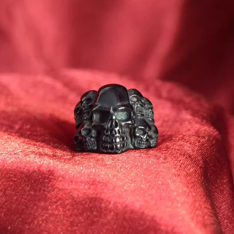 Jewelry Skull Jewelry Rings Open Size Chrome Ring (Size 7-13) Size ONE SIZE - 1 Thumbnail